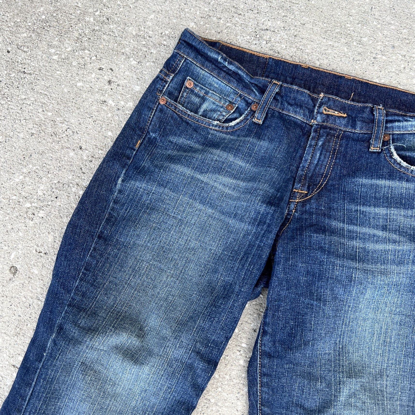 Lucky Brand Vintage Lucky Brand Women's Cropped Blue Denim Jeans Size 6 Regular Fit Spring Summer Fall Size 28" / US 6 / IT 42 - 2 Thumbnail