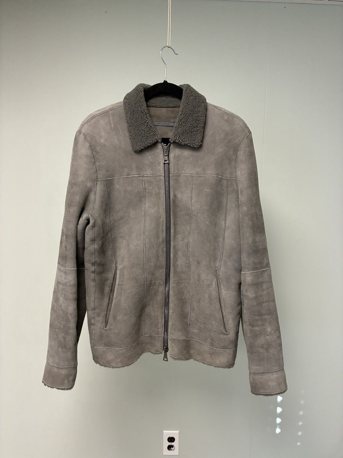 John Varvatos Shearling Zip Front Jacket USA 38 EU 48 Size US M / EU 48-50 / 2 - 8 Thumbnail