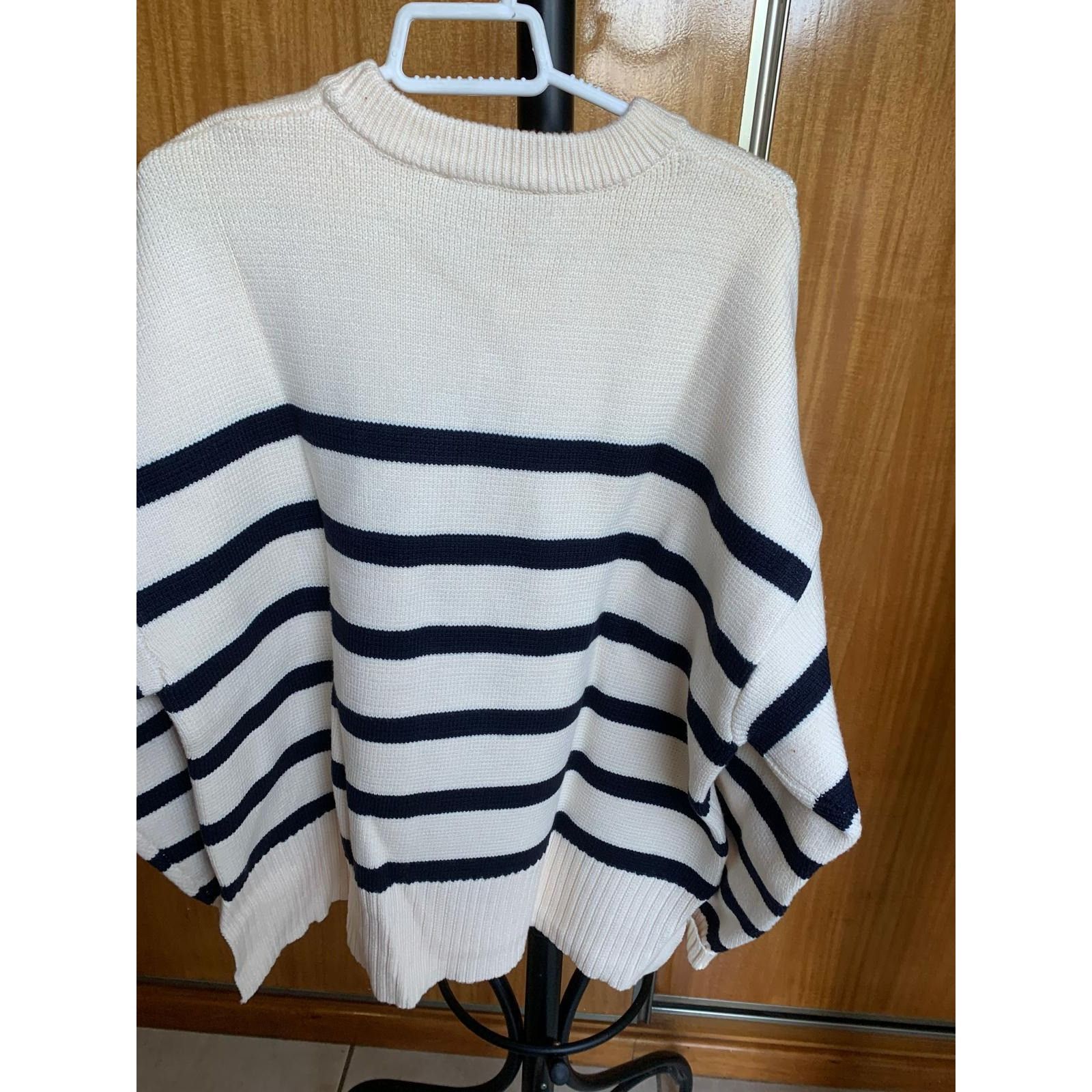 Zara ZARA NEW WOMAN STRIPED KNIT SWEATER REF. STRIPED | 3519/124 Size XL / US 12-14 / IT 48-50 - 7 Thumbnail