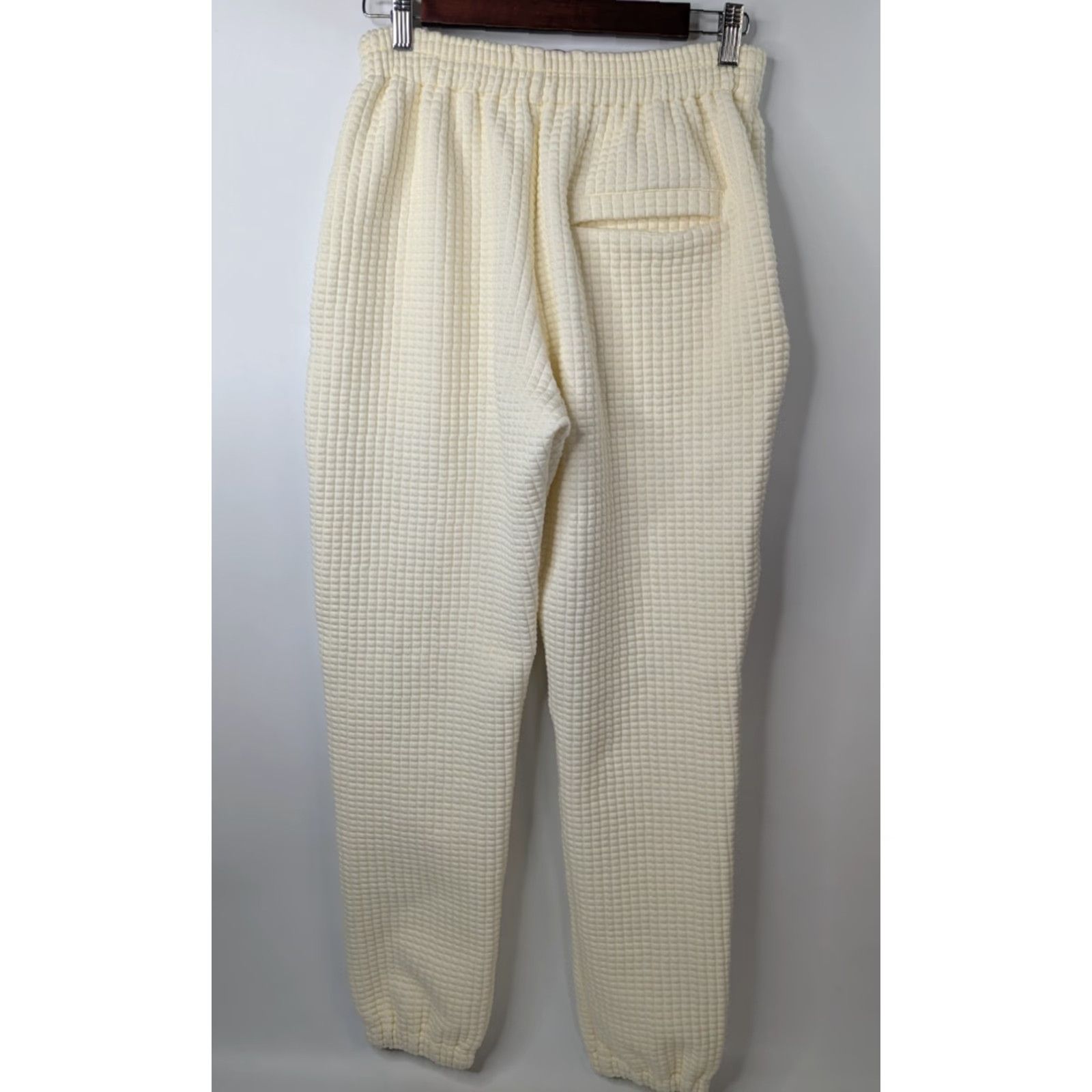 Vintage My Mum Made It Waffle Quilted Lounge Sweatpants Buttercream Women's Size 1 Size 25" / US 0 / IT 36 - 6 Thumbnail