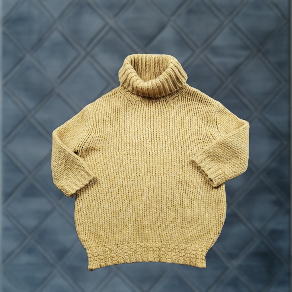 J.Crew J.Crew Sweater Womens Petite Small Turtleneck Lambswool Angora Knit Mustard Size S / US 4 / IT 40 - 1 Thumbnail