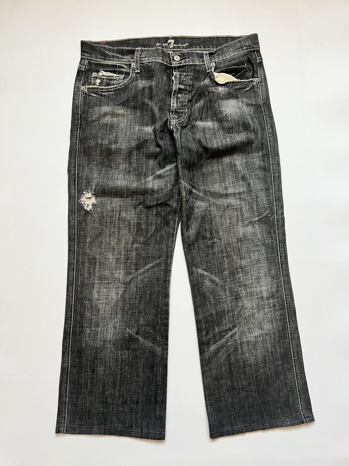 7 For All Mankind Vintage Fly Buttons 7 All Mankind Denim Size US 35 - 1 Thumbnail