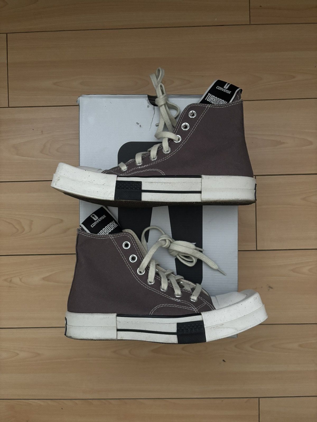 Converse × Rick Owens Drkshdw converse x DRKSHDW gray turbodrk laceless chuck 70 sneakers Size US 6 / IT 36 - 3 Thumbnail