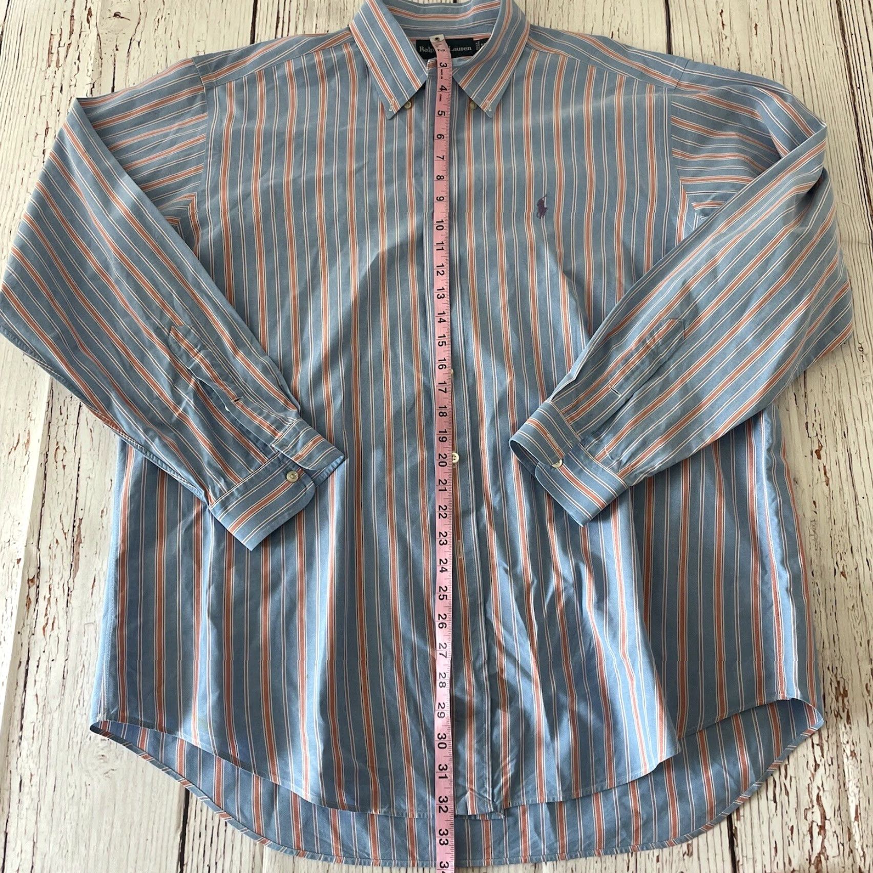 Polo Ralph Lauren Polo Ralph Lauren Shirt Striped Long Sleeve Button-Up XL Men's Blue Size US XL / EU 56 / 4 - 4 Thumbnail