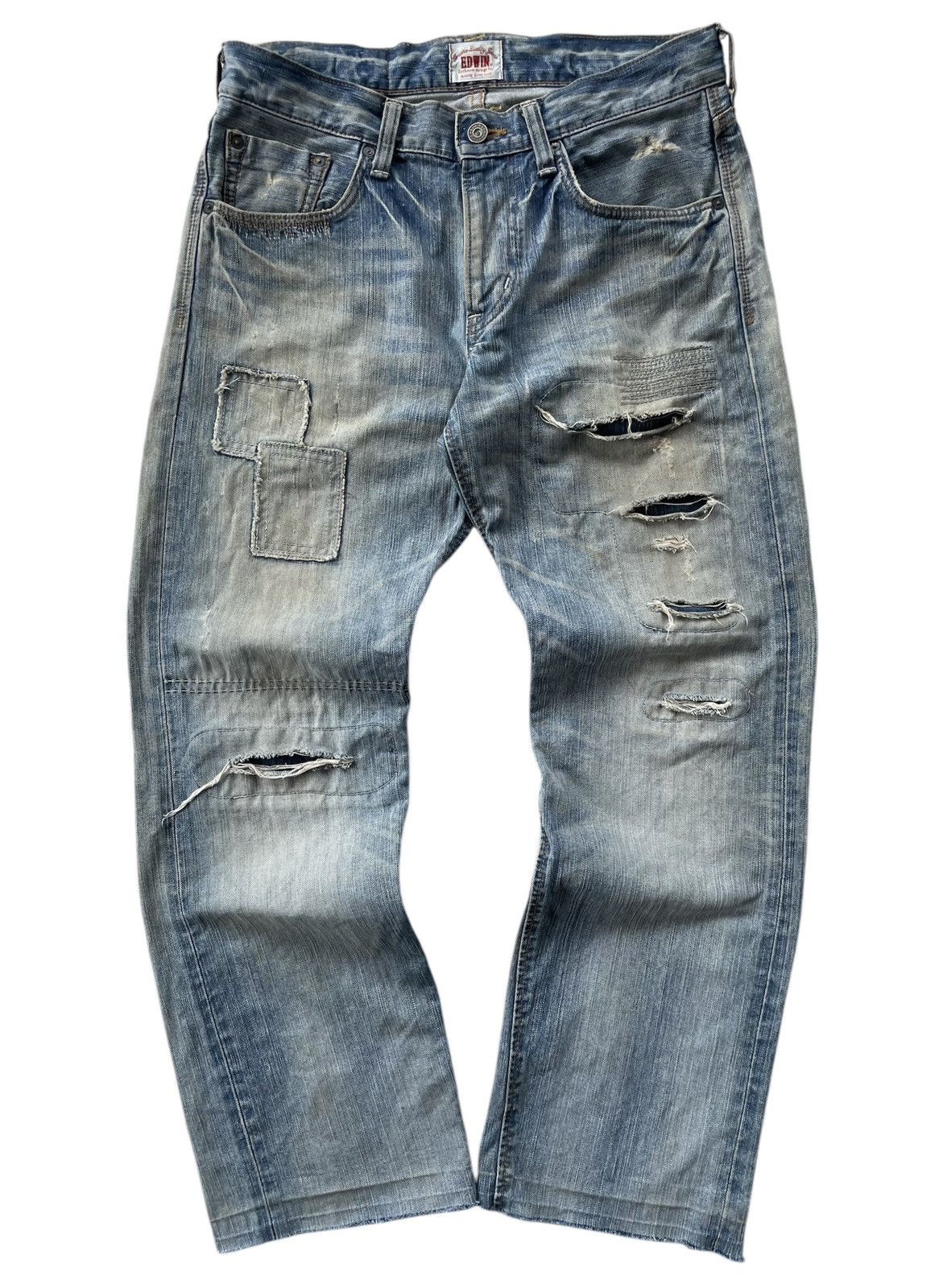 tornado mart クラッシュフレアデニム　if six was nine 00s Japanese label tornado mart flare denim pants lace up