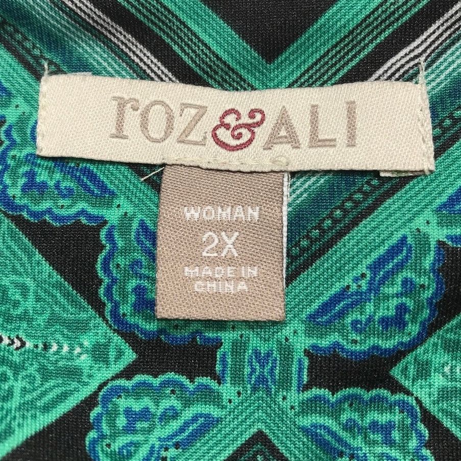 Other Roz & Ali Boho Paisley Sheer Butterfly Flowy Tunic Blouse 2X Size XXL / US 16-18 / IT 52-54 - 6 Thumbnail