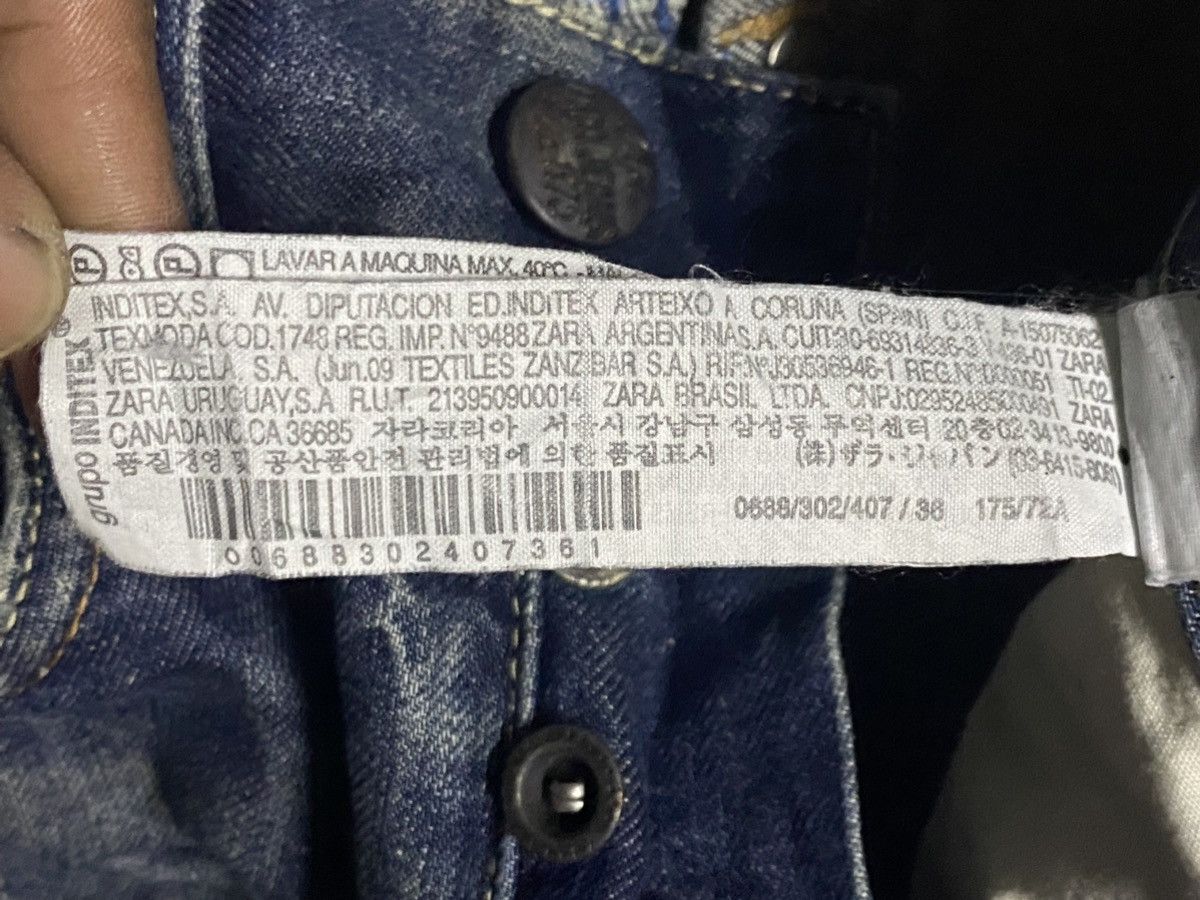 Rhude × Zara Vintage Zara Denim Distressed Straight Fit Jeans Size US 29 - 22 Thumbnail