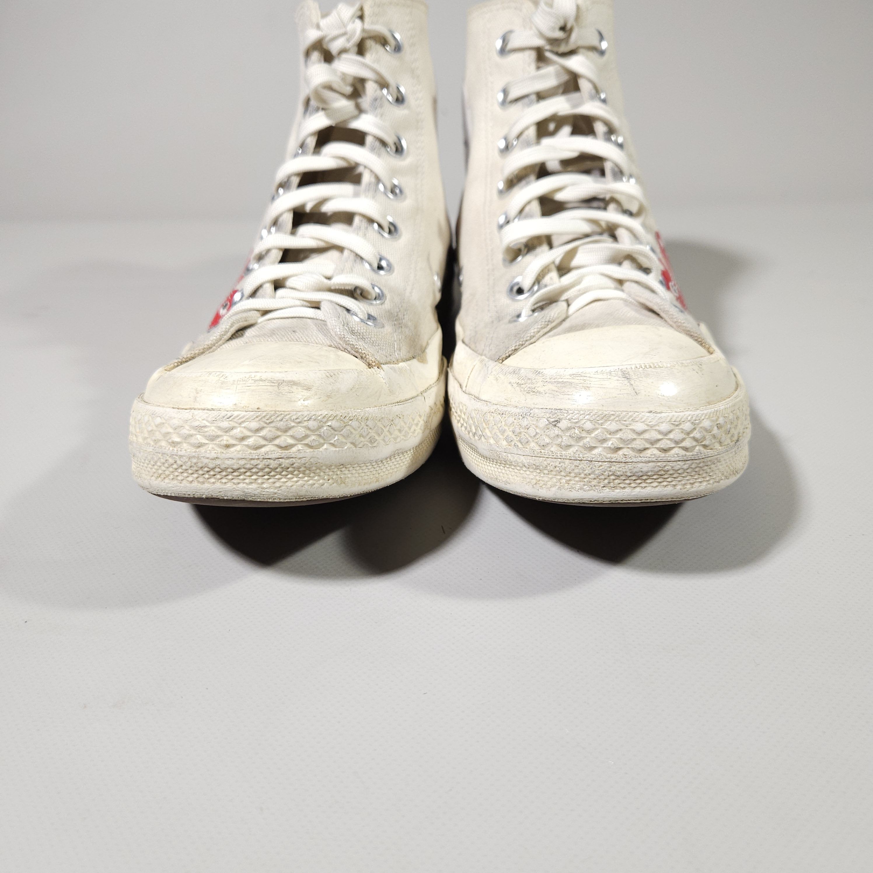 Comme des Garcons × Comme des Garcons PLAY × Converse Converse x Comme Des Garcons Play Hearts High Top Shoes US 8 Size US 8 / EU 41 - 2 Thumbnail