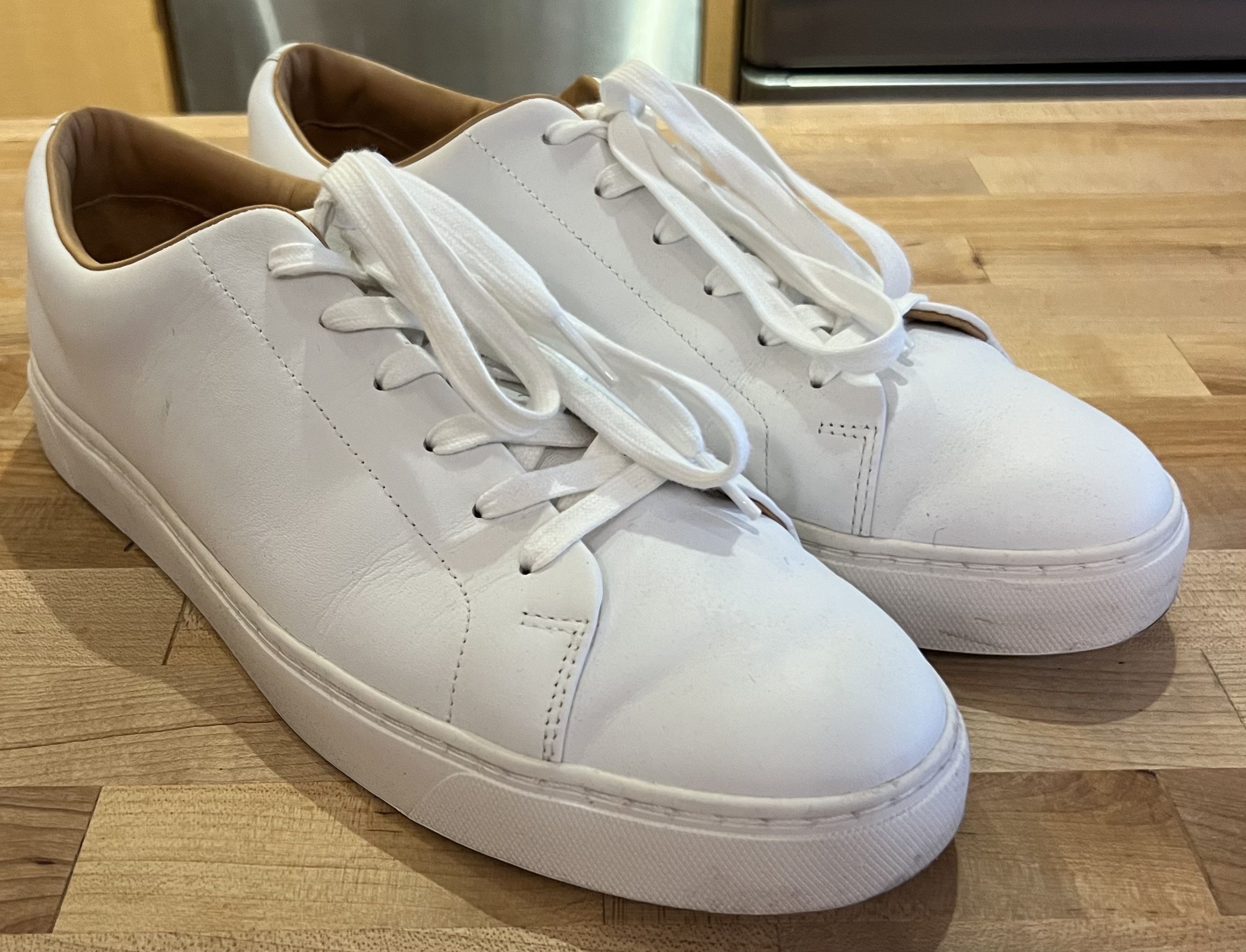 J.Crew J. Crew Court Leathers Men’s Sneakers - White - size: 13 Size US 13 / EU 46 - 1 Thumbnail