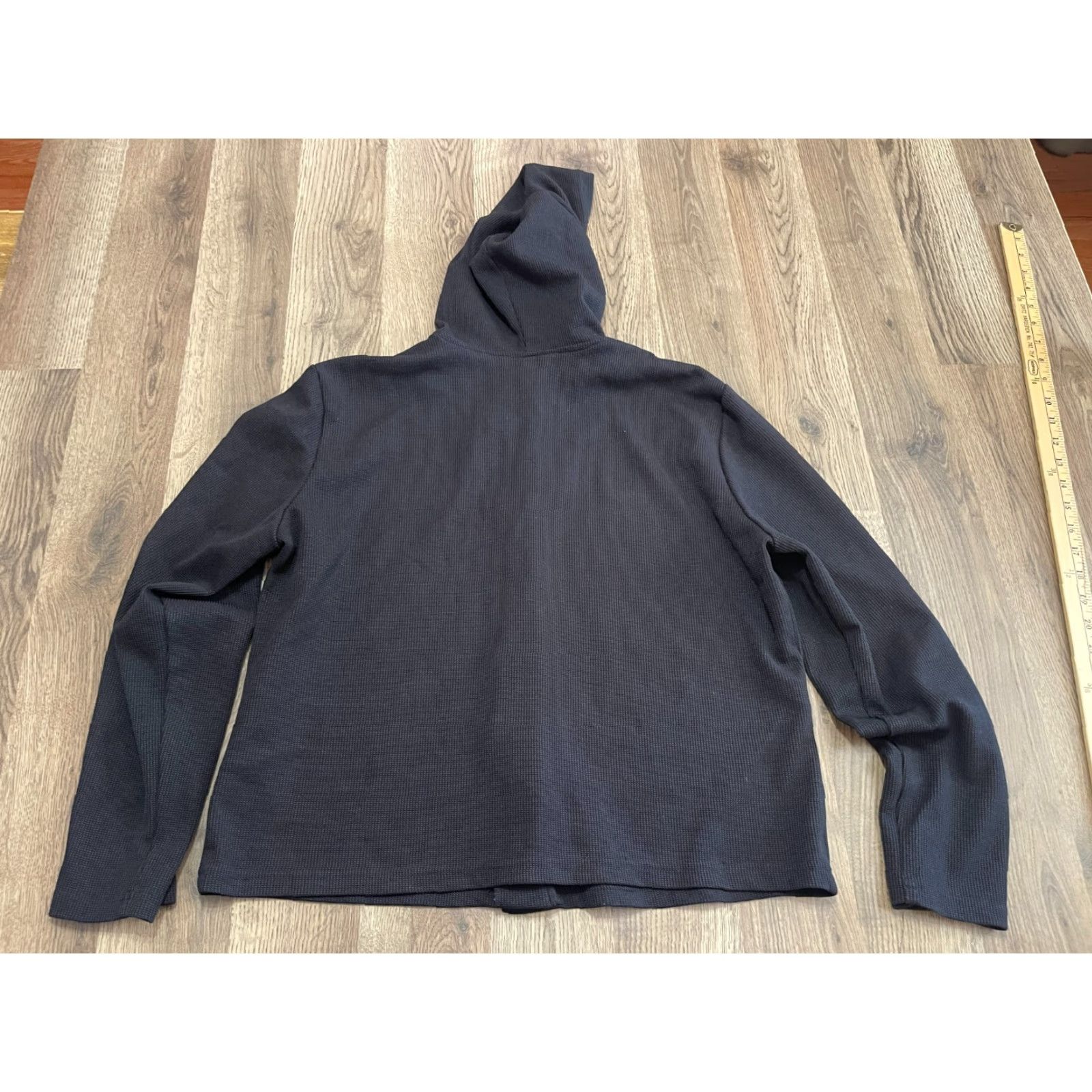 Vintage Cabo Sweater Women's Size Large Black Button Up Hooded Cardigan Size L / US 10 / IT 46 - 2 Thumbnail