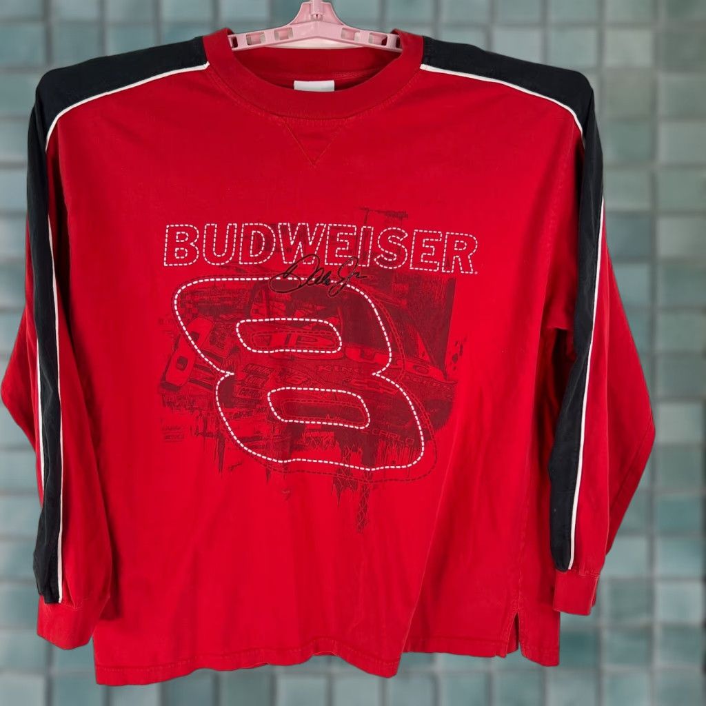 Chase Authentics VINTAGE Budweiser 8 Chase Authentics Mens Red Long Sleeves Graphic T Shirt Size XXL Size US XXL / EU 58 / 5 - 1 Thumbnail