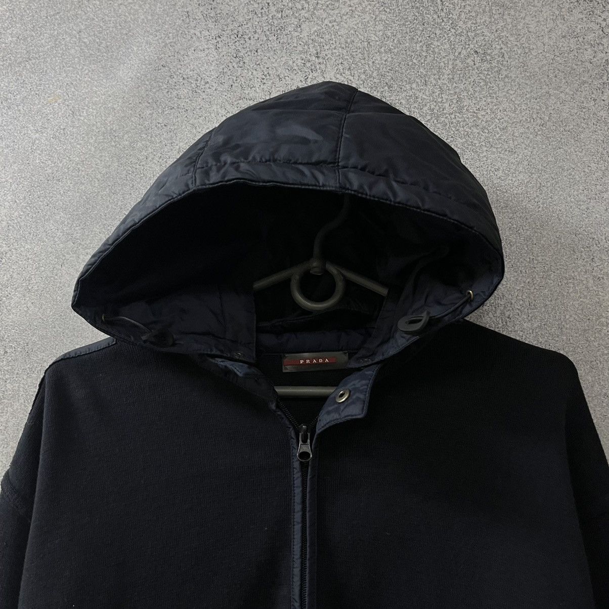 Prada Vintage Prada Hoodie Red Tab Basic Designer black Luxury Size US L / EU 52-54 / 3 - 4 Thumbnail