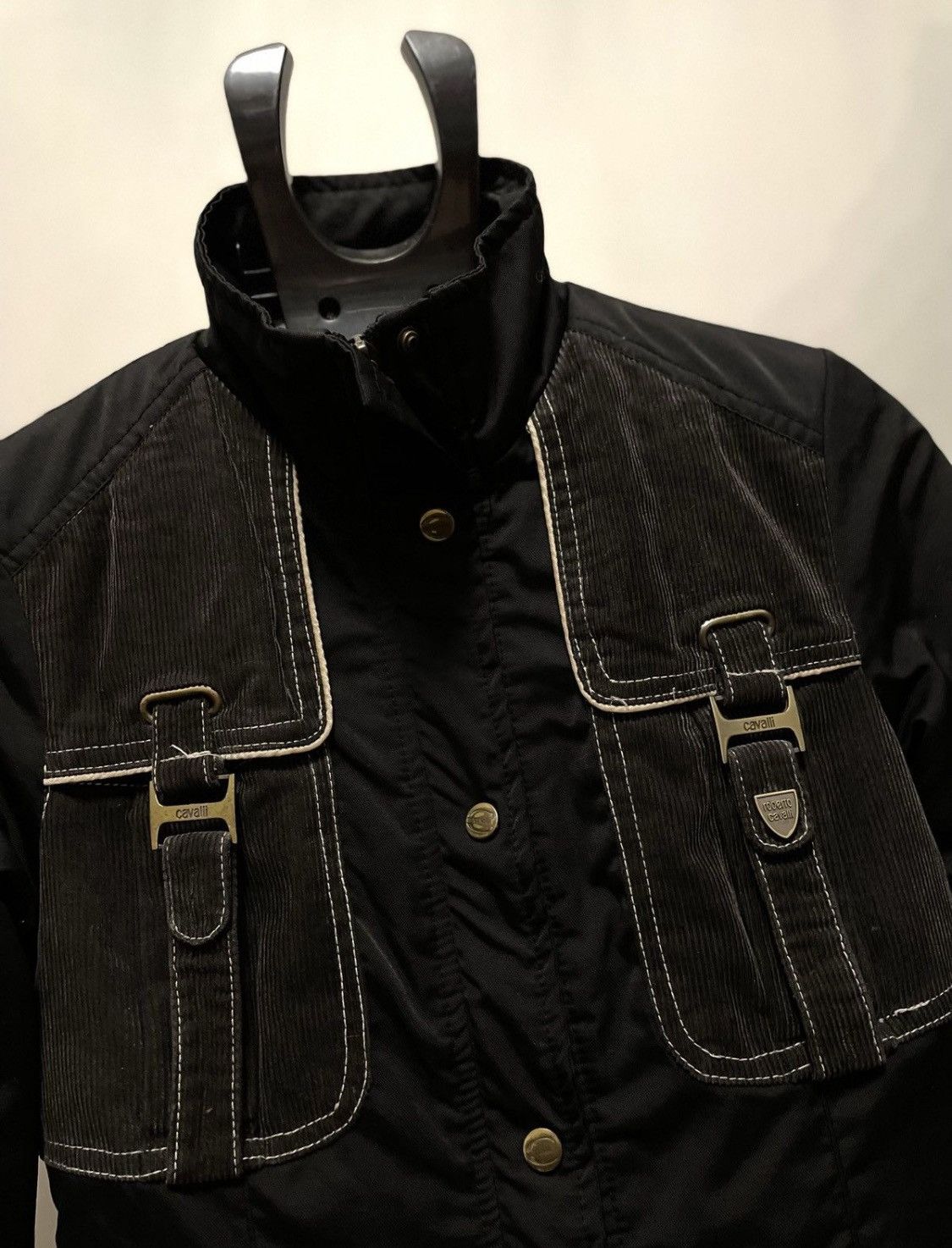 Just Cavalli × Roberto Cavalli Roberto Cavalli AW2000 Bondage Bomber Jacket Size S / US 4 / IT 40 - 2 Thumbnail