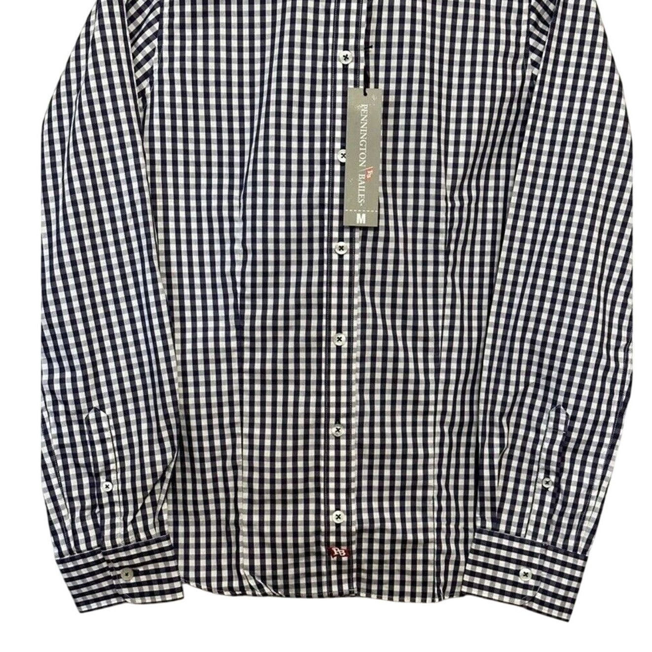 Other Pennington & Bailes Gingham Button Up Shirt Blue White S NWT Size US S / EU 44-46 / 1 - 3 Thumbnail