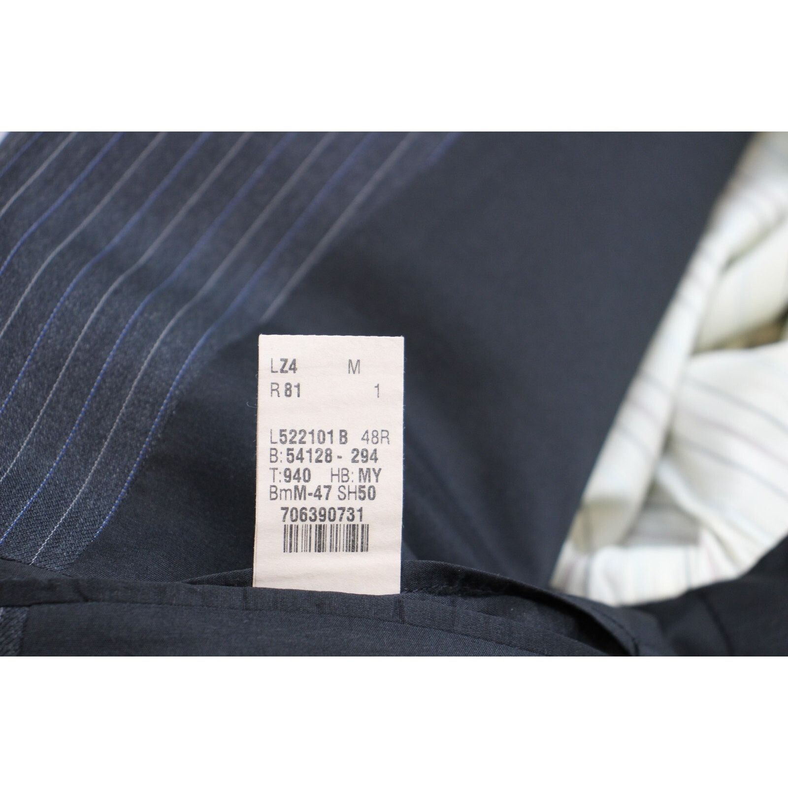 Lauren Ralph Lauren Lauren Ralph Lauren Blazer Mens 48R Gray Striped Wool Size 48R - 6 Thumbnail