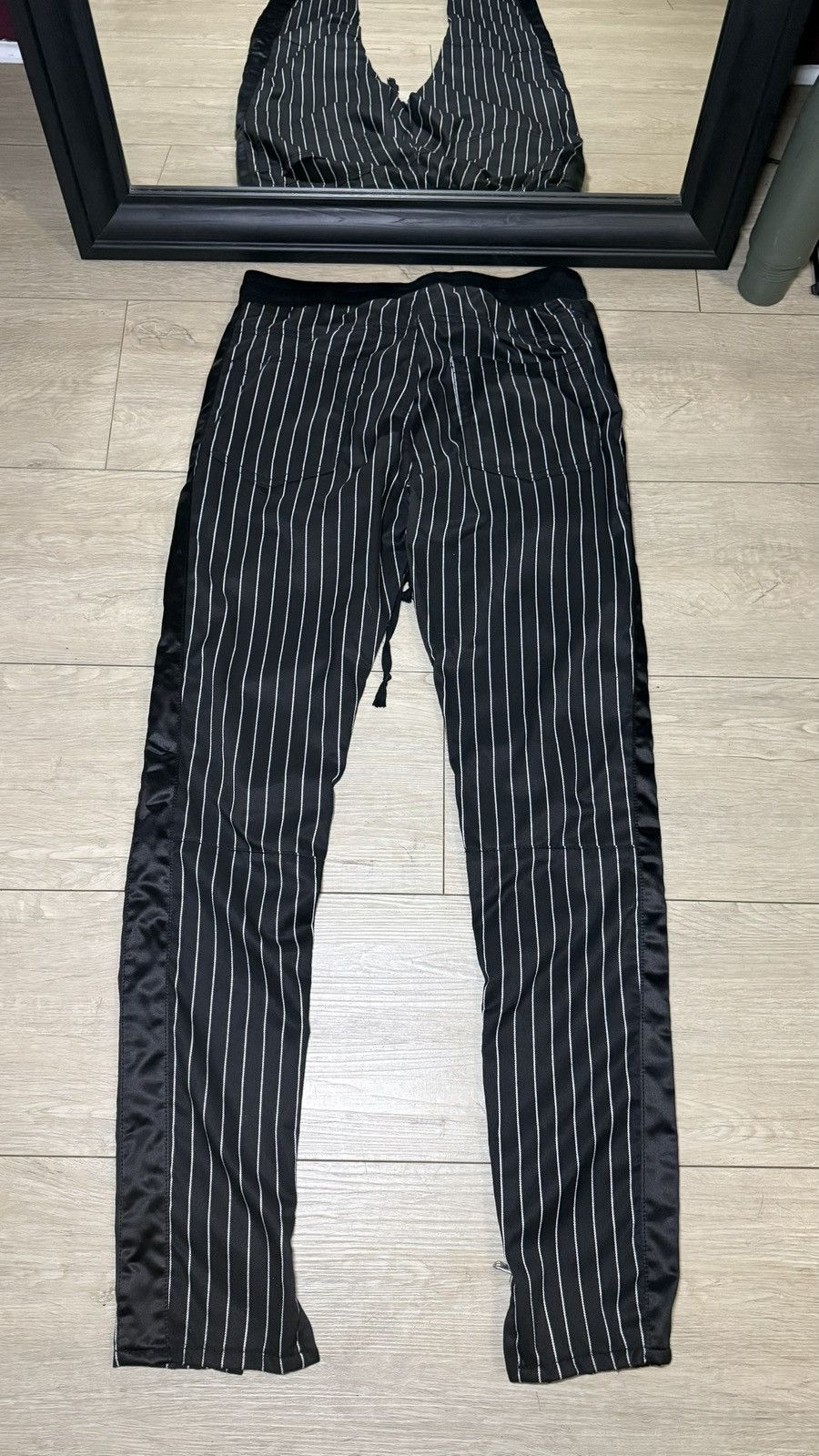 MNML Y2K 2000s Grunge MNML Striped Track Pants L Size US 34 / EU 50 - 2 Thumbnail