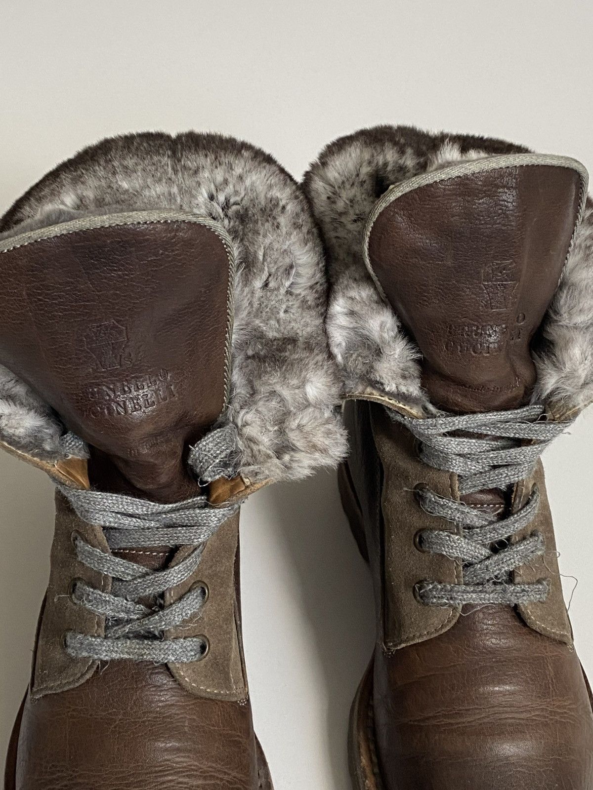 Brunello Cucinelli Brunello Cucinelli Shearling Lined Leather Winter Boots Y2k Size US 8 / IT 38 - 6 Thumbnail