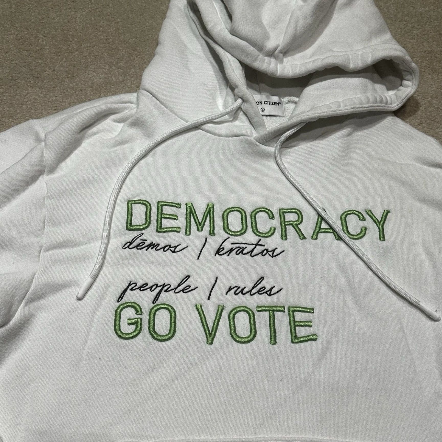 Cotton Citizen Hoodie Sweatshirt Mens Large White Regular Hooded Pullover Knit