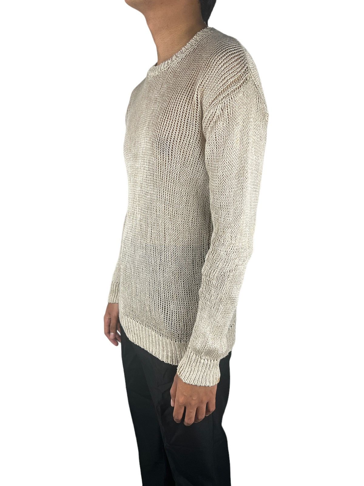 Comme des Garcons 1990 Comme Des Garçons Silk/ Linen Mesh Knit Sweater Size US M / EU 48-50 / 2 - 13 Thumbnail