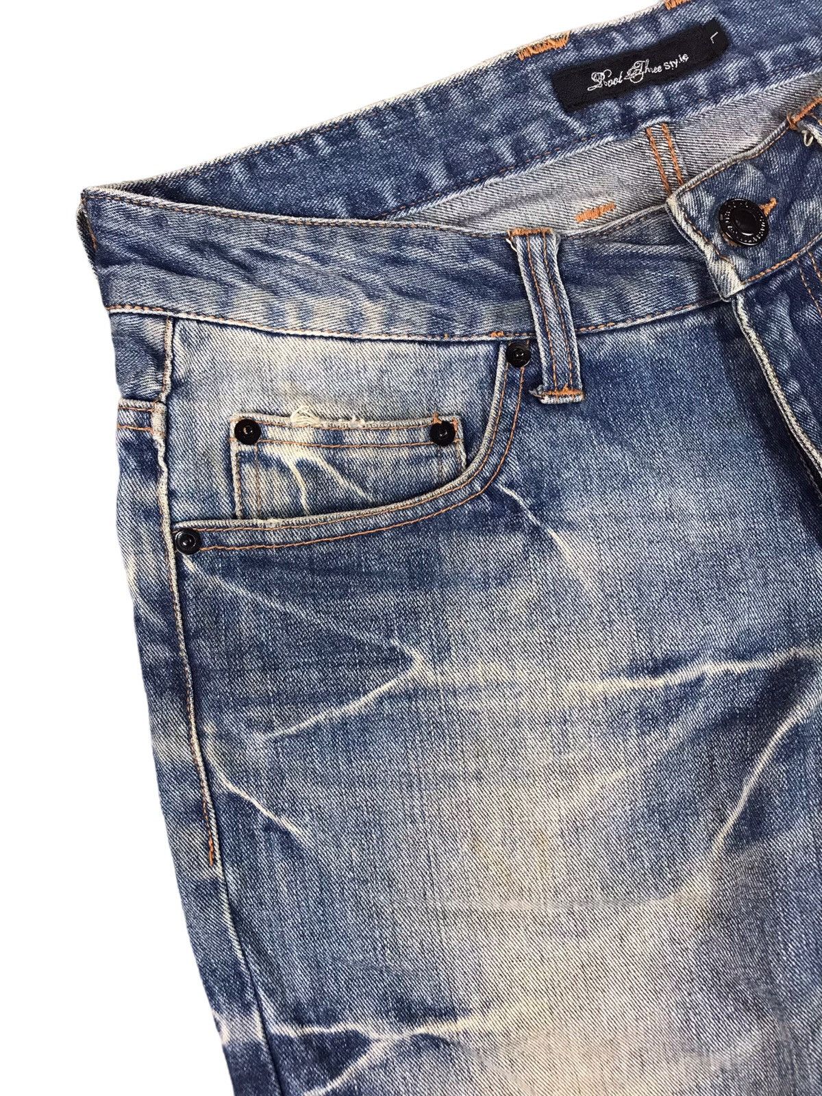 Japanese Brand AUTHENTIC ROOT THREE STYLE BIKERS JEANS Size US 35 - 5 Thumbnail