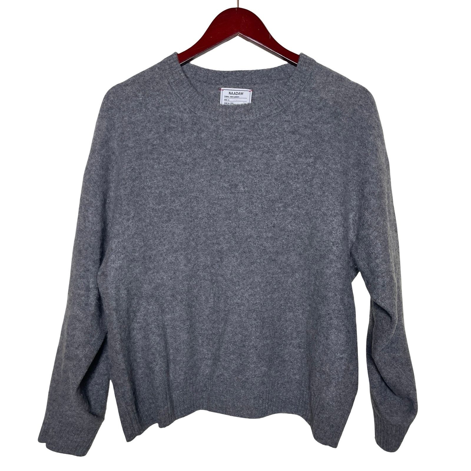 NAADAM Naadam Grey Lightweight Reversible Cashmere Crewneck pullove Size US M / EU 48-50 / 2 - 2 Thumbnail