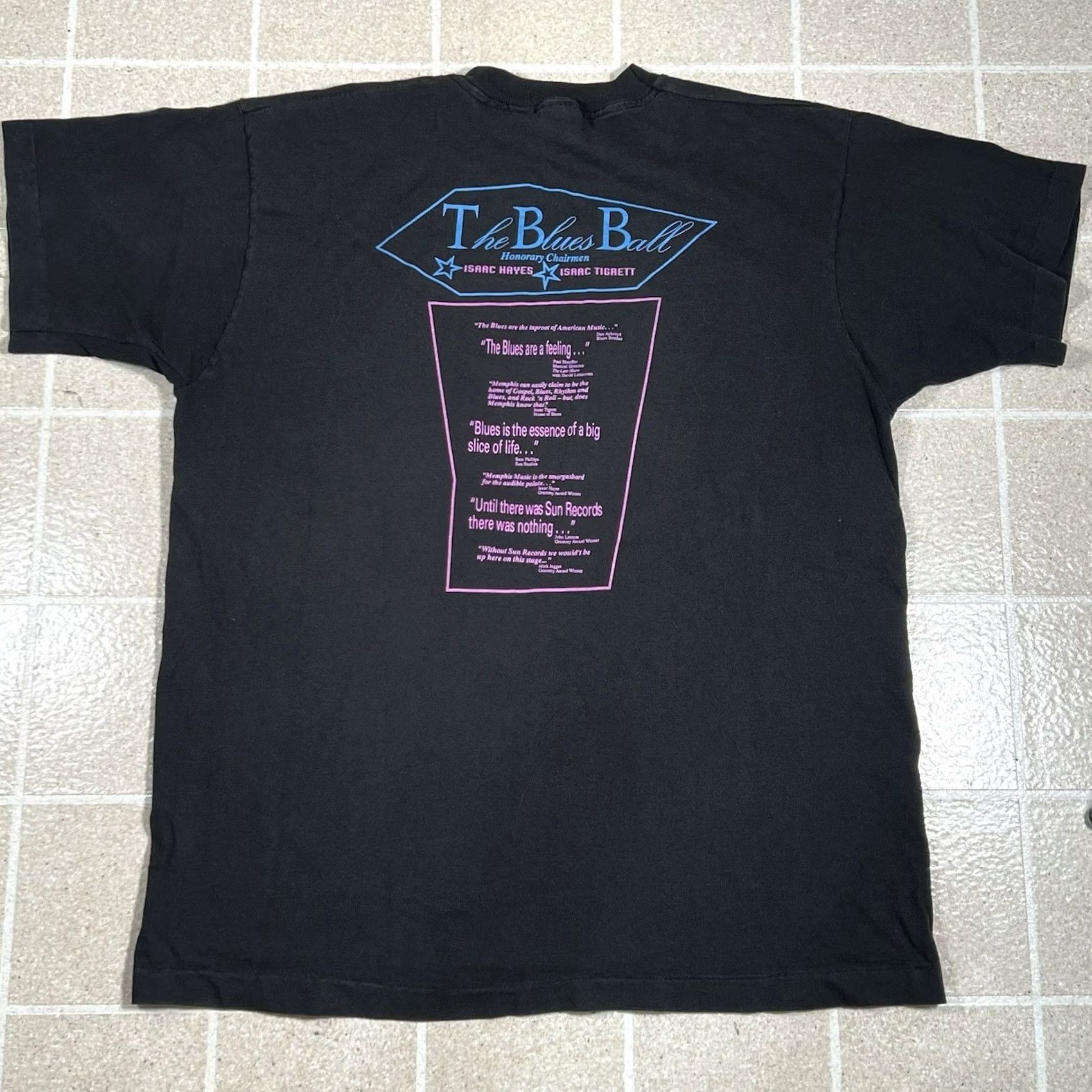 Fruit Of The Loom VINTAGE 1994 The Blues Ball Memphis Music T shirt MEMPHIS MUSIC Tshirt Made In USA Single Stitch Sz XL Cotton Black Mens XL) Size US XL / EU 56 / 4 - 3 Thumbnail