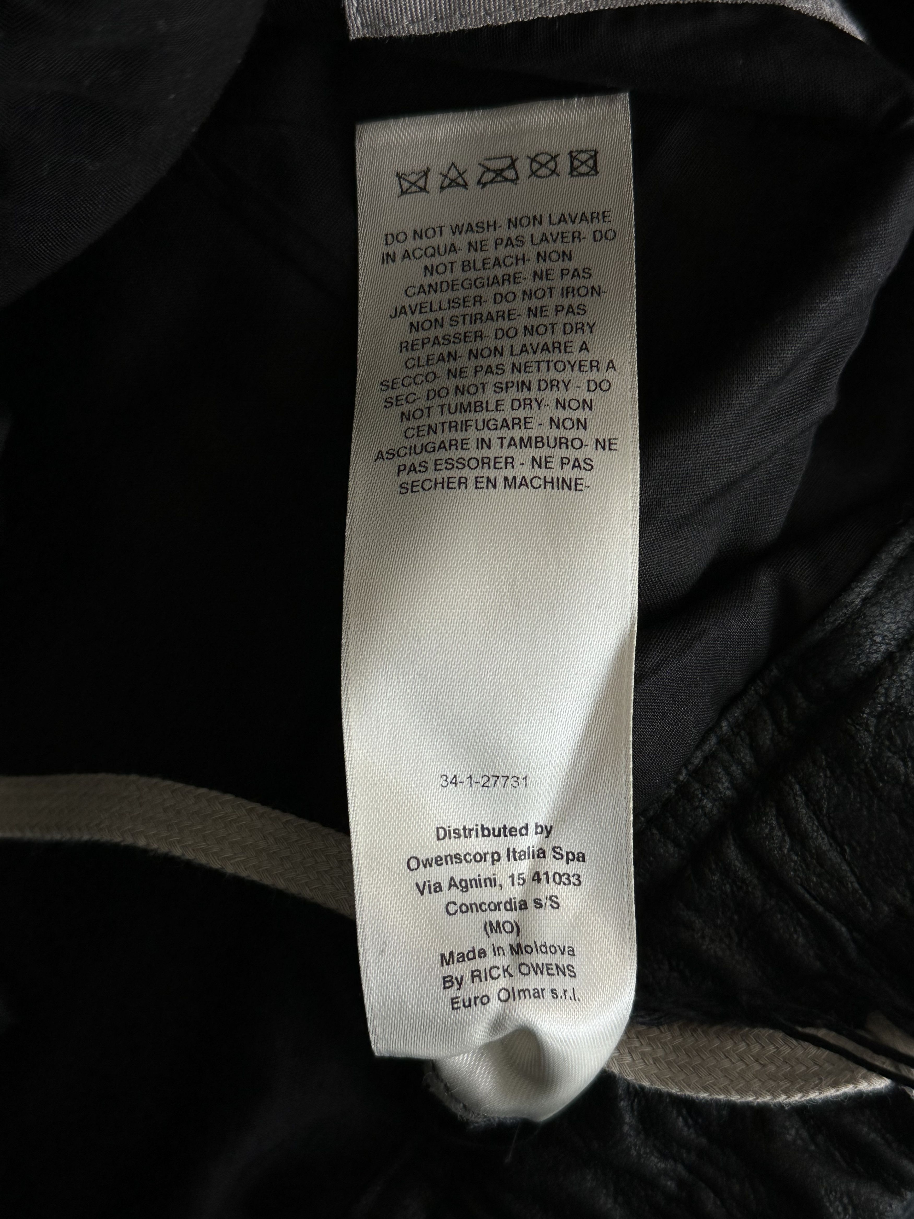 Rick Owens Rick Owens Black Leather Pods Shorts Size US 34 / EU 50 - 4 Thumbnail