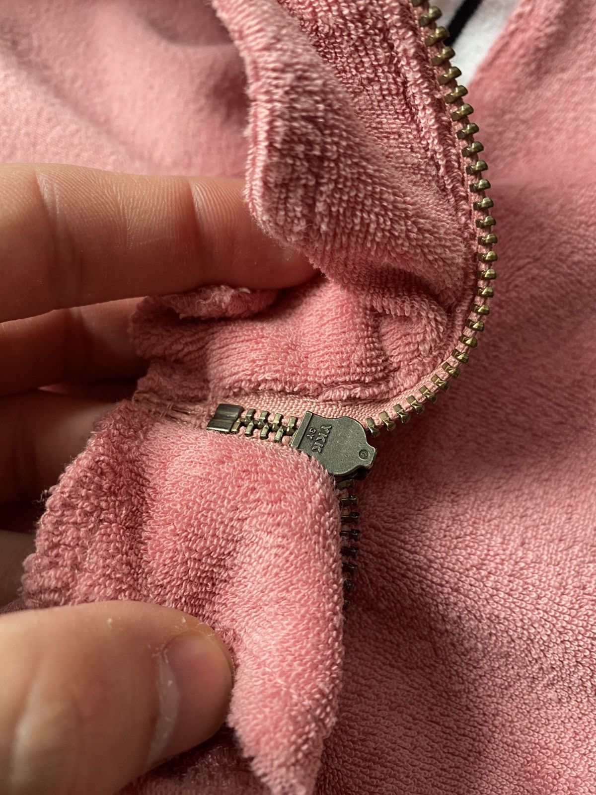 Stussy Stussy Towel Pink Zip Up Polo Tee T-Shirt Size US M / EU 48-50 / 2 - 5 Thumbnail