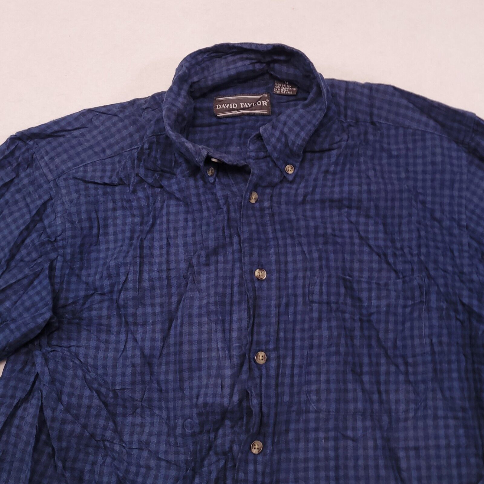 David Taylor David Taylor Gingham Flannel Button Up Shirt Men Size M Blue Size US M / EU 48-50 / 2 - 1 Thumbnail