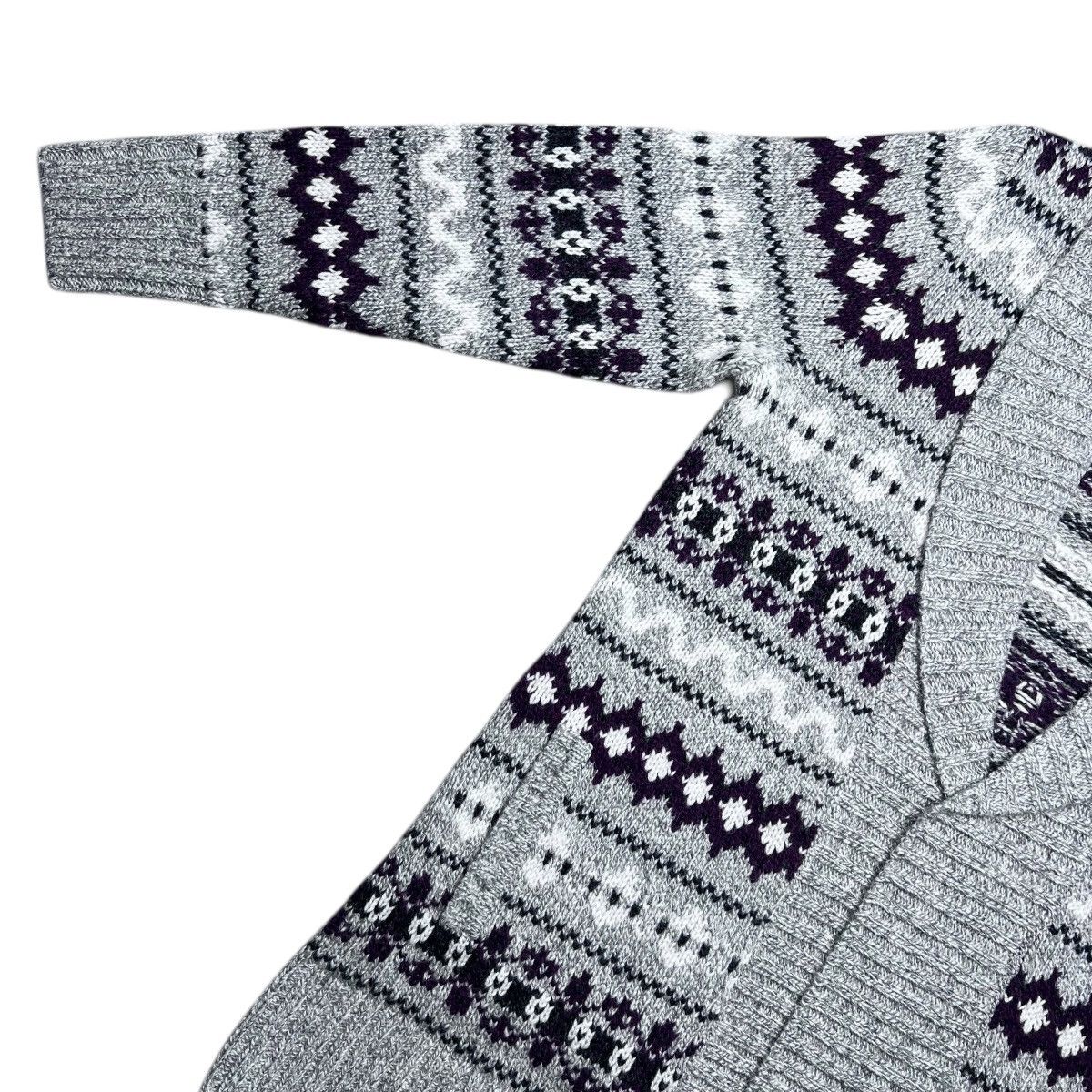 L.L. Bean NWT LL Bean 100% Lambs Wool Fair Isle Long Sweater Cardigan Size L / US 10 / IT 46 - 7 Thumbnail