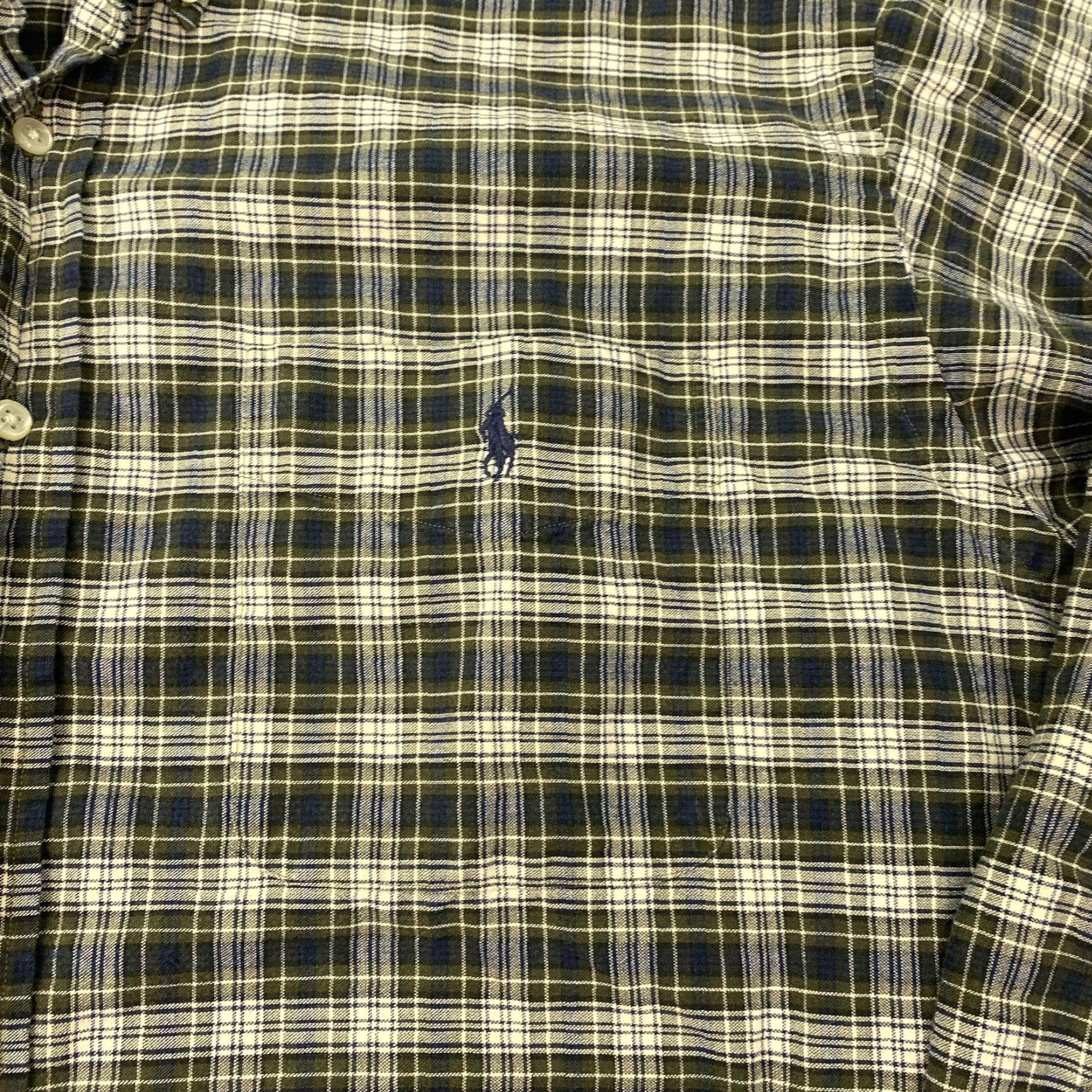 Ralph Lauren Ralph Lauren Men's Shirt Large Green Blue Plaid Cotton Long Sleeve Button-Down Classic Preppy Size US L / EU 52-54 / 3 - 2 Thumbnail