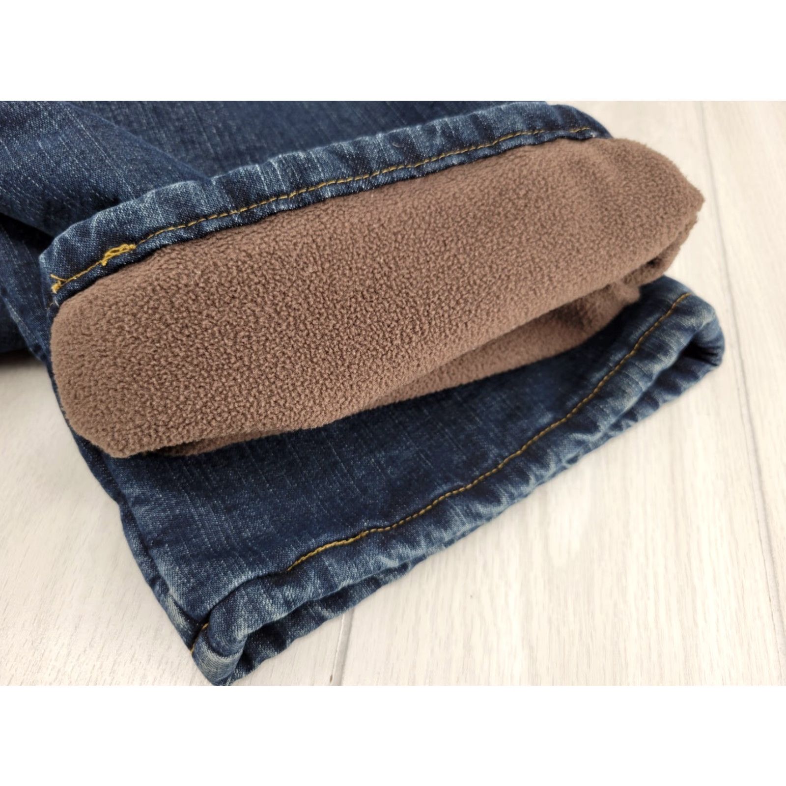 Lee Lee Relaxed Fit Fleece Lined Winter Jeans Mens 40x32 Dark Wash Cotton Blend Size US 40 / EU 56 - 2 Thumbnail