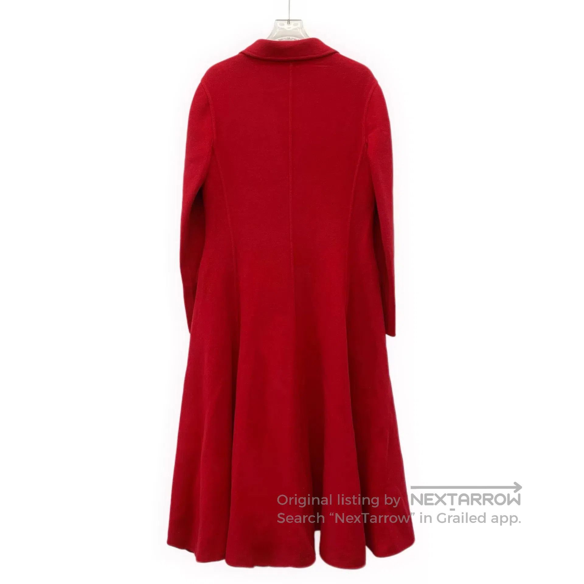 Lanvin red wool lapel coat with belt. Size US S / EU 44-46 / 1 - 2 Thumbnail