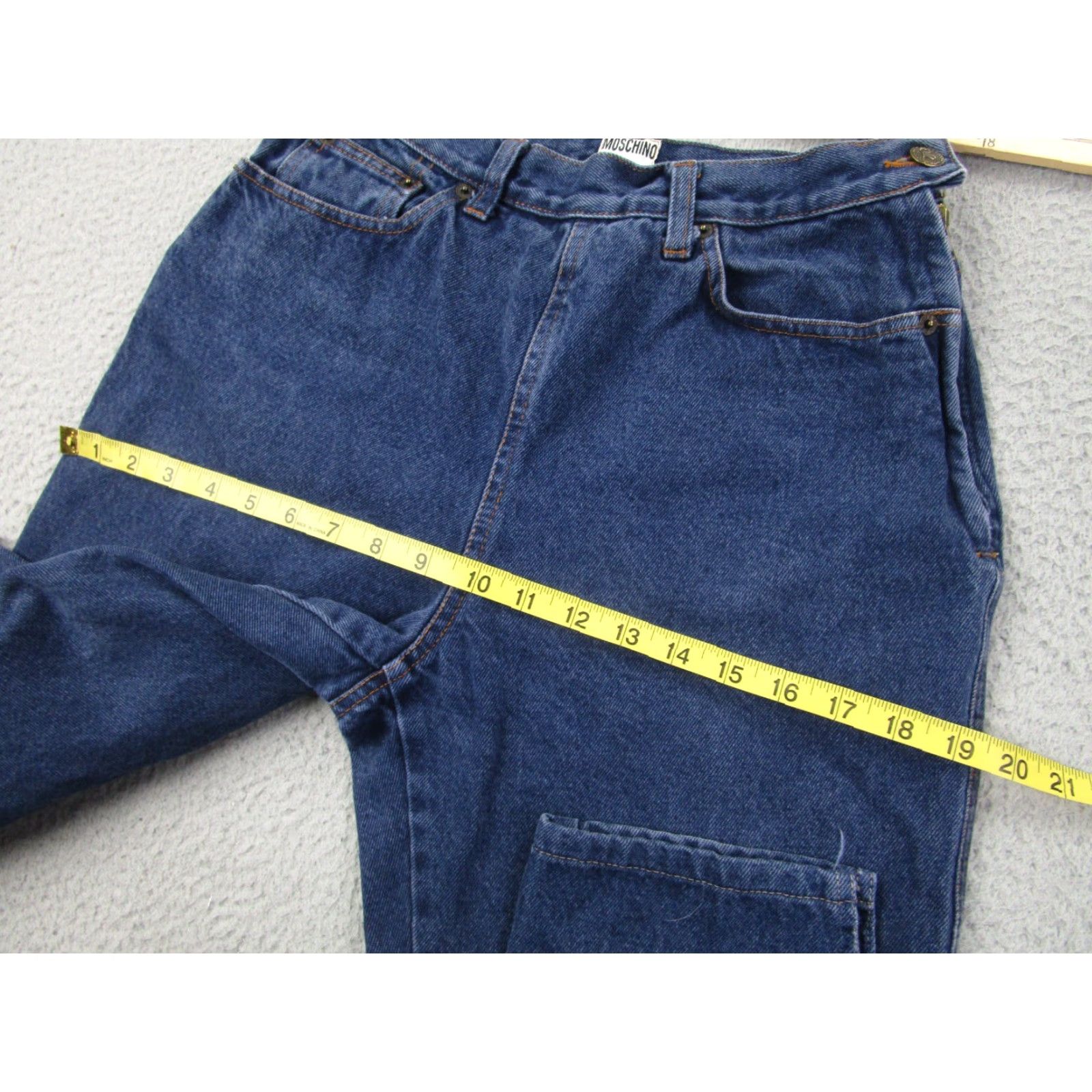 Moschino VINTAGE Moschino Jeans Womens 29 10 US High-Rise Mom 90s Hippie Boho Peace Y2K Denim Blue Pants Womens Jeans Size 32" / US 10 / IT 46 - 6 Thumbnail