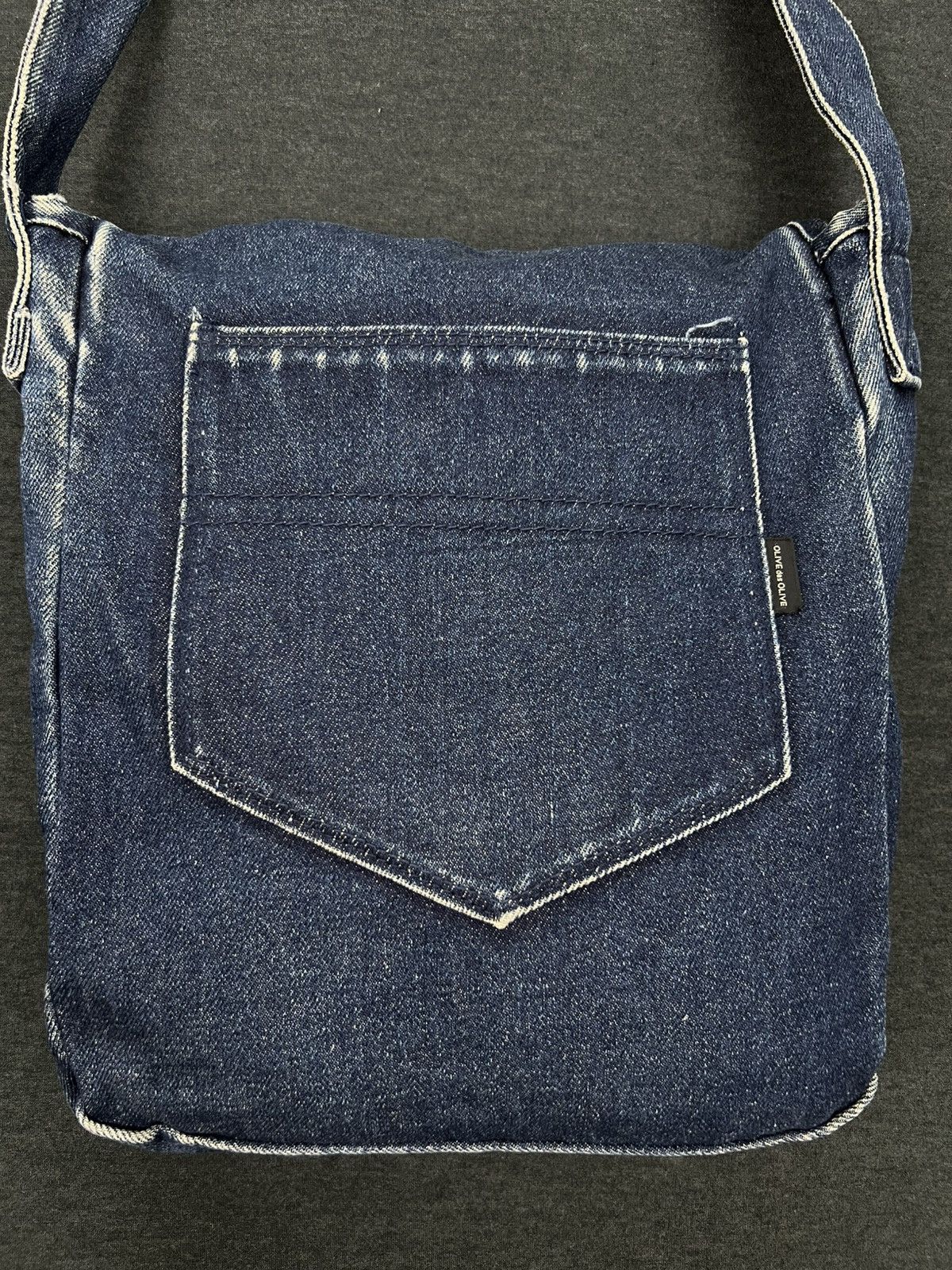 Japanese Brand Olive des Olive Denim Sling Bag Size ONE SIZE - 4 Thumbnail