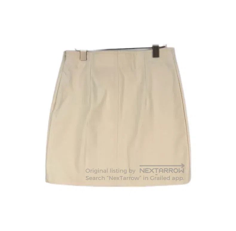 Hermes Hermes Off-white metal leather decoration half skirt Size 39" - 2 Thumbnail