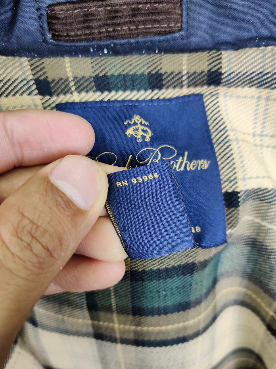 Brooks Brothers Vintage Brooks Brothers Classic Tartan Cotton Waxed Jacket Size US L / EU 52-54 / 3 - 18 Thumbnail