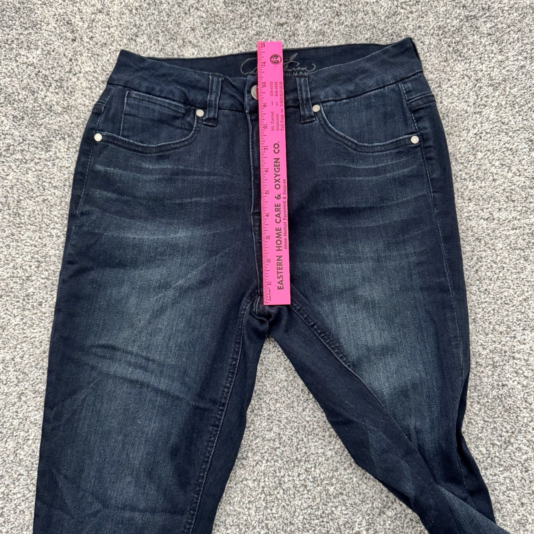 Vintage Diane Gilman Legging Jeans Womens 0 US 2 Denim Straight Black Dark Office Chic Streetwear 2010s Womens Size 25" / US 0 / IT 36 - 5 Thumbnail