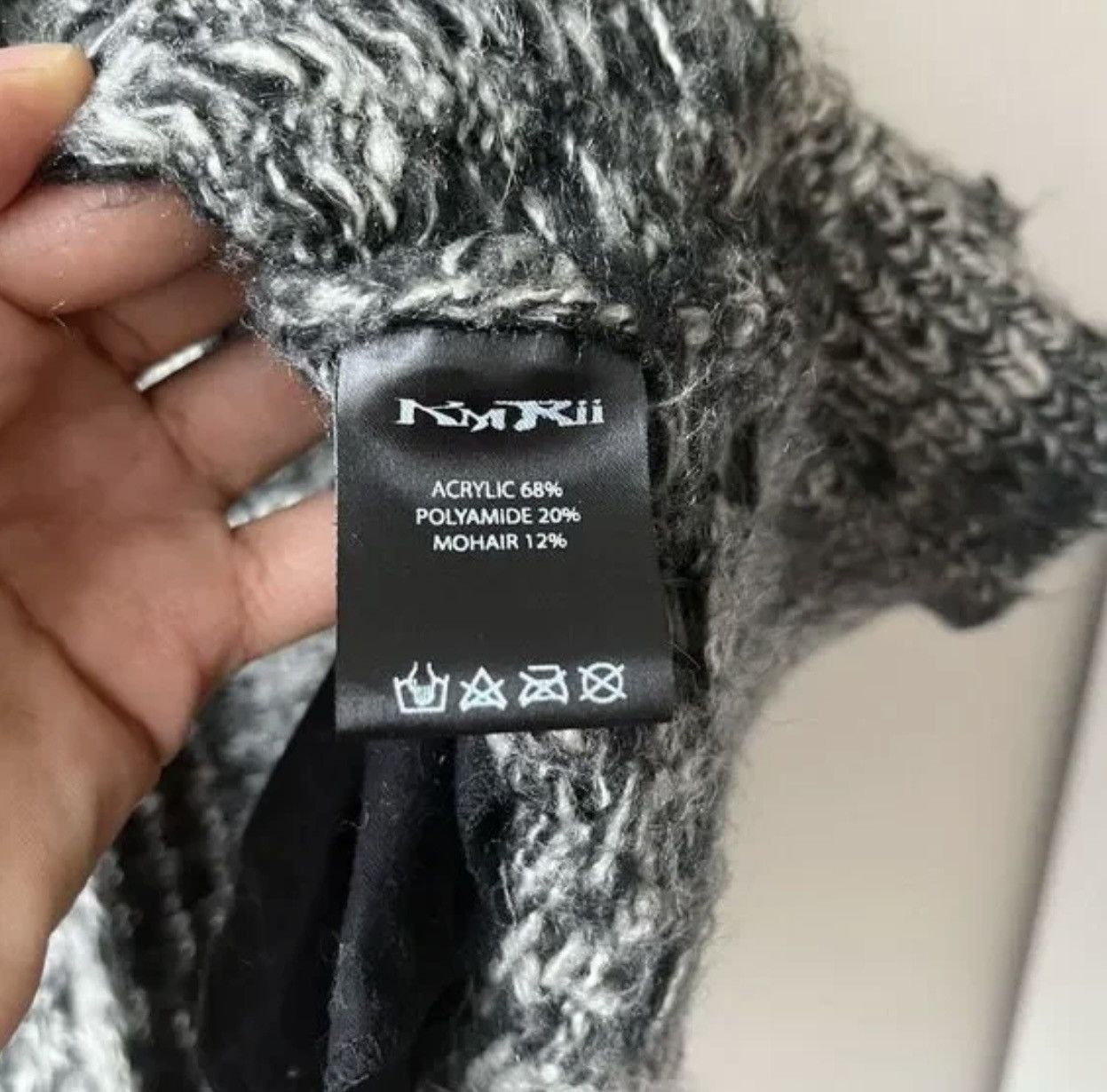 KMRii KMRii Black White Marled Knit Long Size US S / EU 44-46 / 1 - 8 Thumbnail