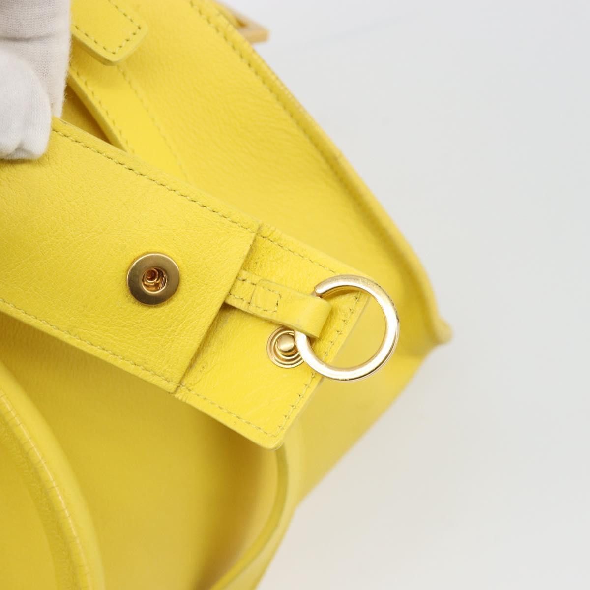 Saint Laurent Paris SAINT LAURENT Baby Cabas Hand Bag Leather 2way Yellow Gold Size ONE SIZE - 22 Thumbnail