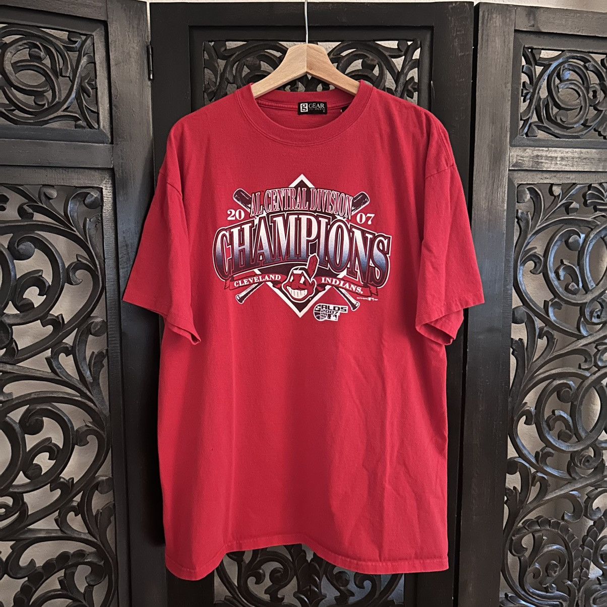 Vintage VTG 2007 Cleveland Indians Central Division Champions Tee Size US XL / EU 56 / 4 - 1 Thumbnail