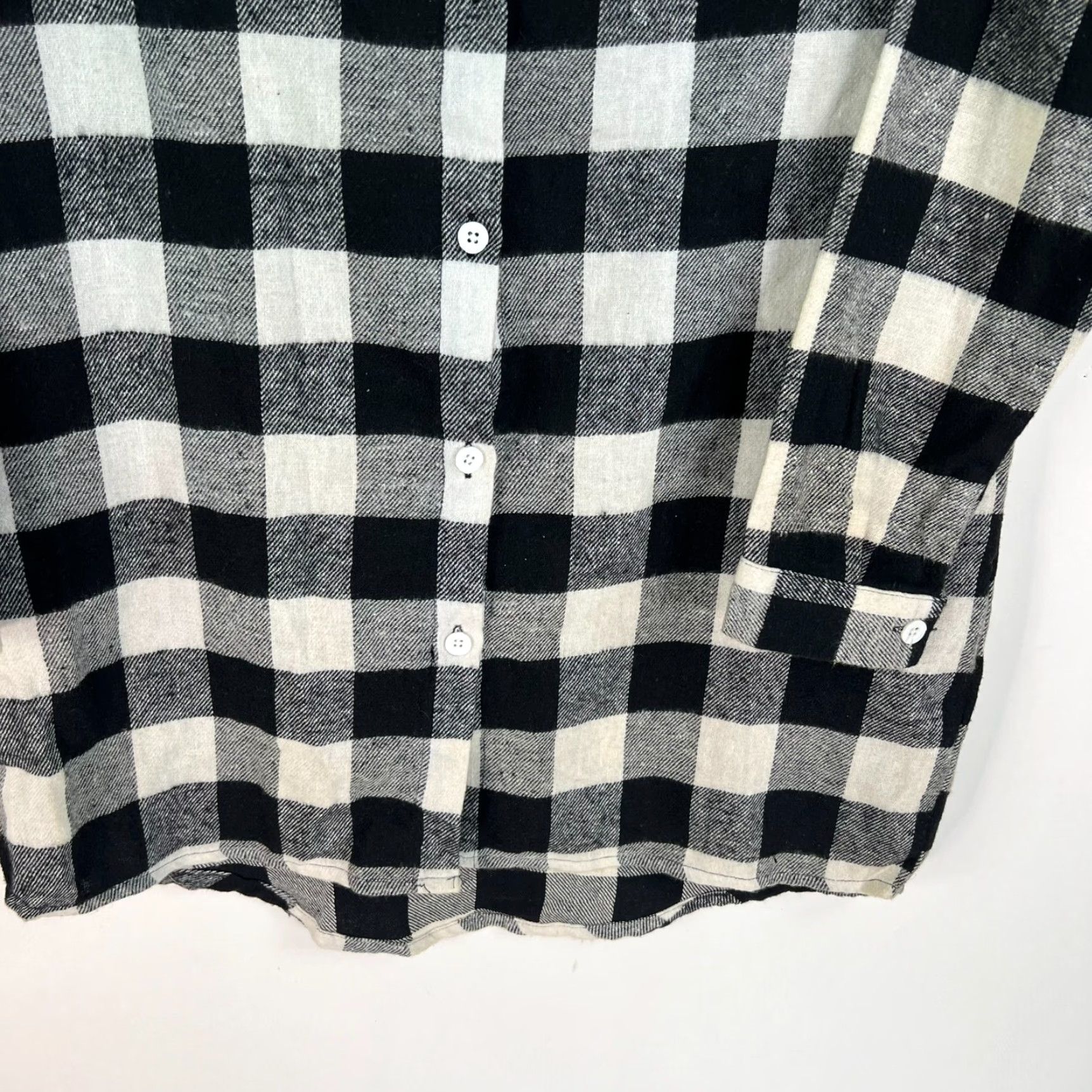 Vintage VINTAGE? No — Zanzea Women Plaid Button-Up Shirt L Black Size L / US 10 / IT 46 - 3 Thumbnail