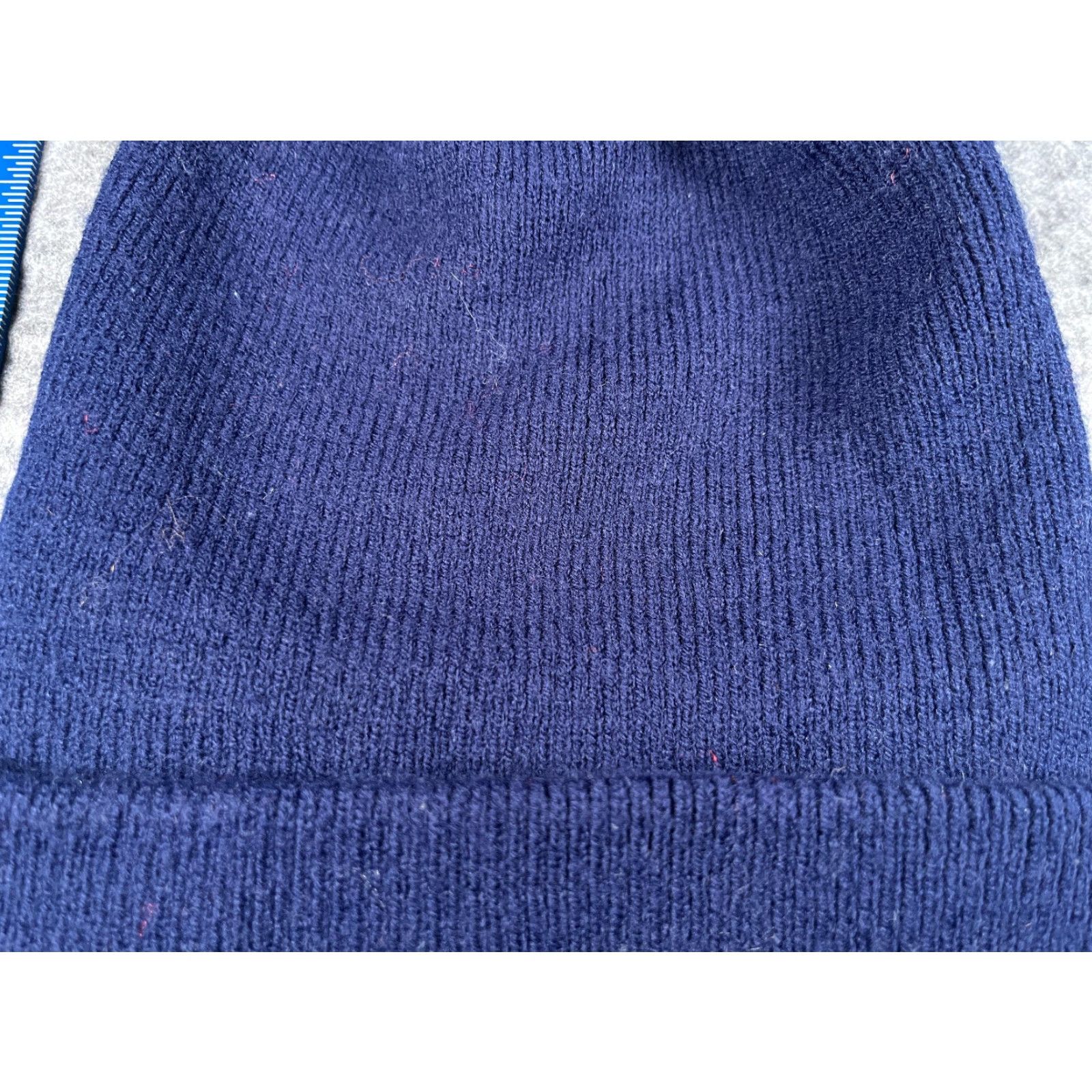 Vintage Beanie Toque Adult One Size Blue Knit 100% Acrylic Stretch Snow Ski Hat Womens Beanie Knit Blue Size ONE SIZE - 2 Thumbnail