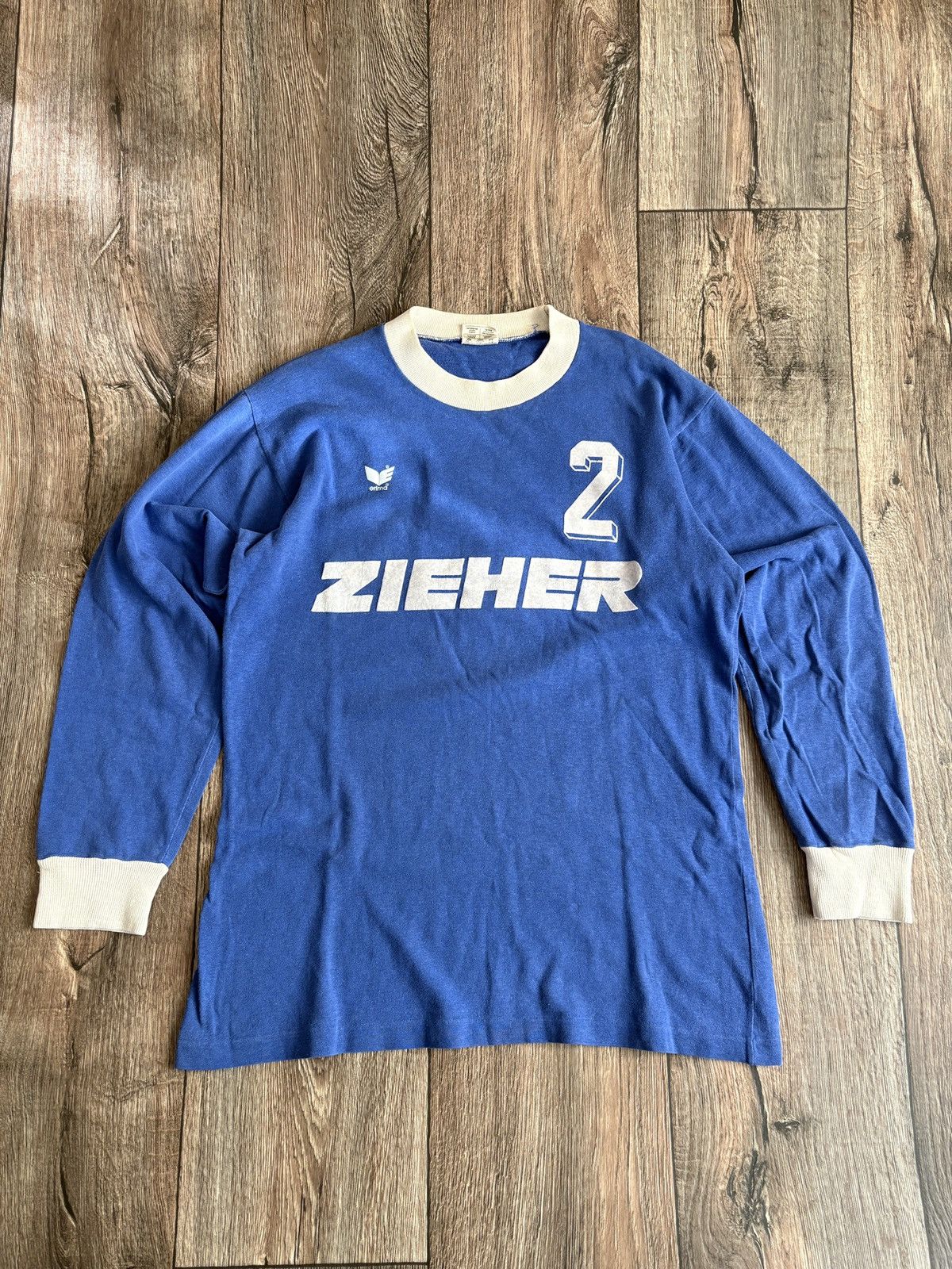 Erima Vintage 80s Erima Football Long Sleeve Shirt #2 West Germany Size US M / EU 48-50 / 2 - 1 Thumbnail