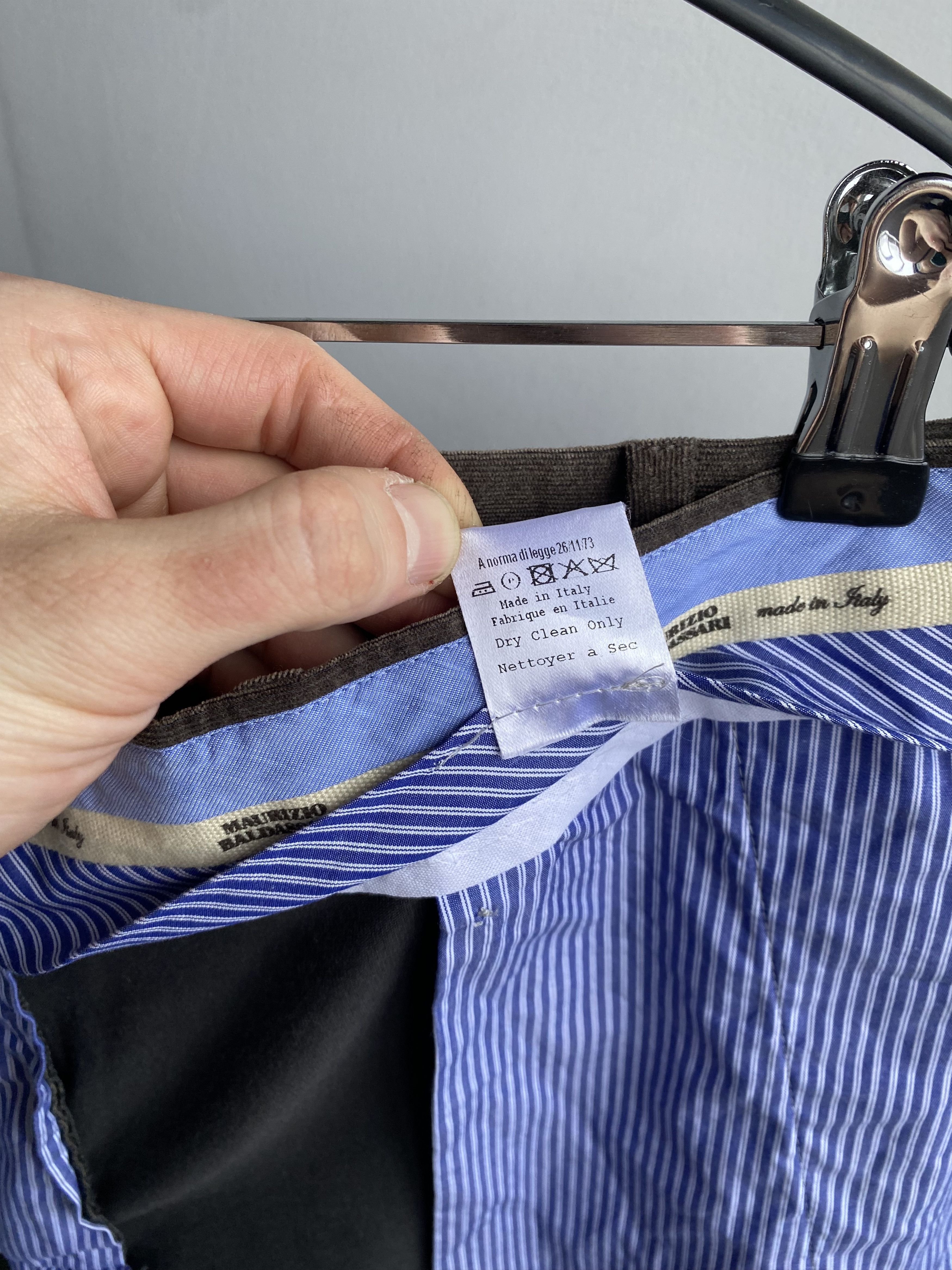 Maurizio Baldassari Maurizio Baldassari Corduroy Cropped Chino Trousers Size US 33 - 11 Thumbnail
