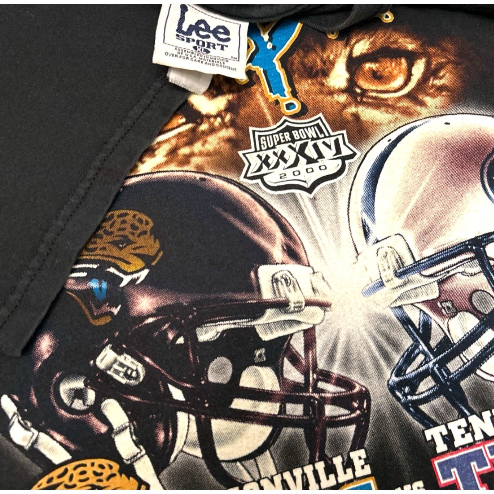 Lee VINTAGE 90s Jacksonville Jaguars NFL 2000 Super Bowl VTG Shirt Mens XL Black MENS Shirt XL 90s Sports Vintage Hip Hop Size US XL / EU 56 / 4 - 2 Thumbnail