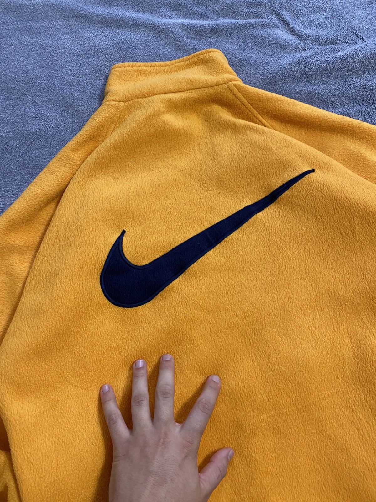 Nike Nike distressed vintage fleece big swoosh 90s Y2k Size US XL / EU 56 / 4 - 4 Thumbnail