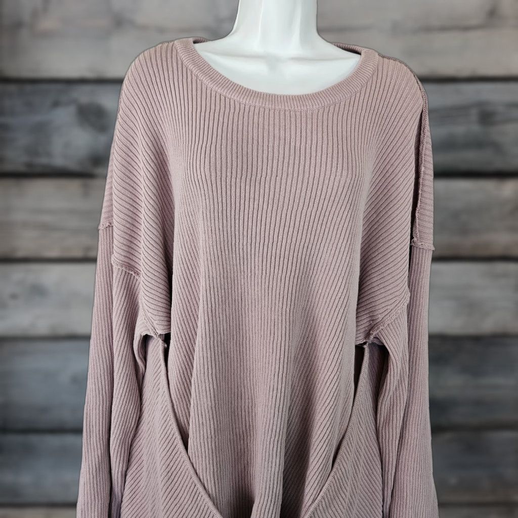 Free People Free People Beach Womens Brig Pullover Sweater Large Purple Oversized Size L / US 10 / IT 46 - 1 Thumbnail