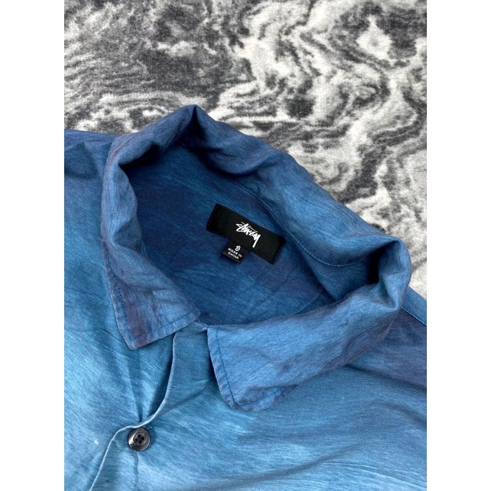 Vintage Stussy Dice Painting Shirt Buttons Big Logo Men Size S Blue Size US S / EU 44-46 / 1 - 7 Thumbnail