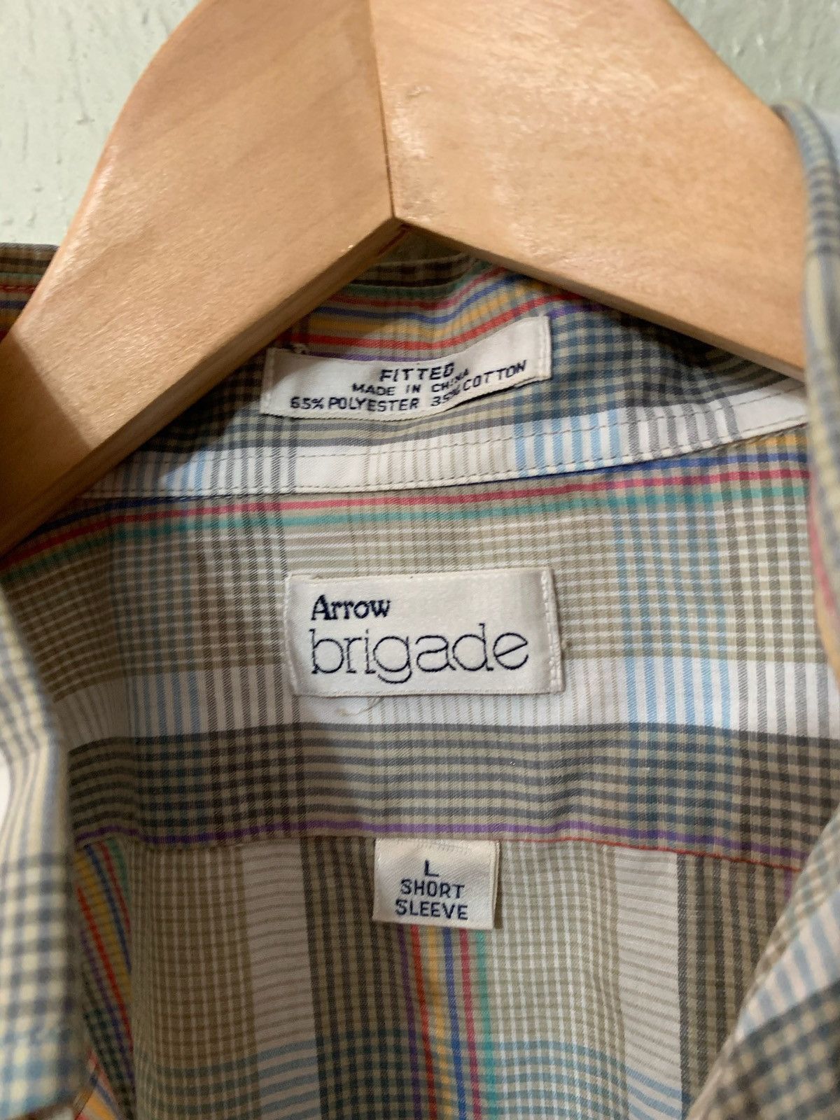 Vintage Vintage Arrow Brigade Rainbow Stripe Summer Shirt Size US L / EU 52-54 / 3 - 1 Thumbnail